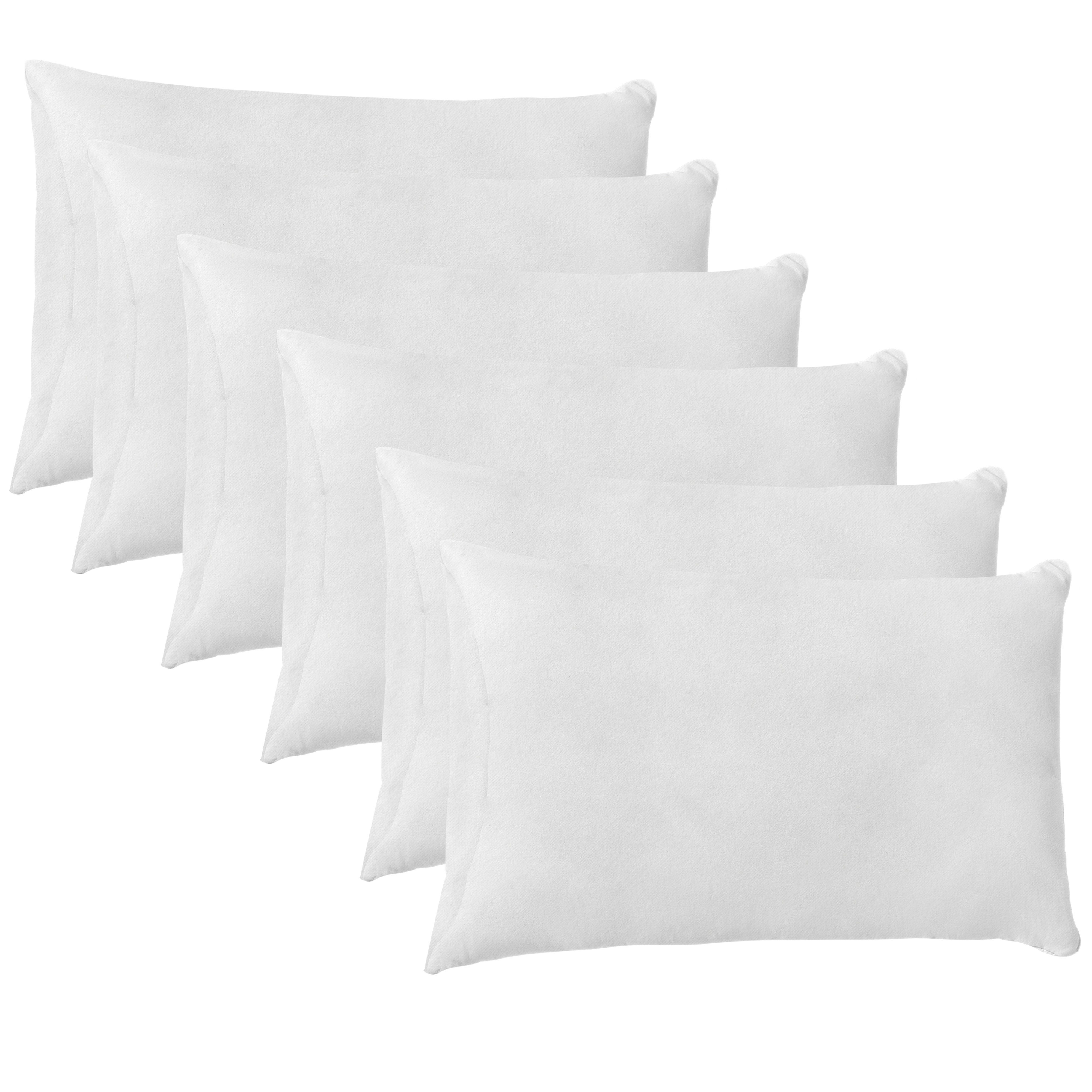LILENO HOME Kissenfüllung Vlieskissen in verschiedenen Größen - Made in Germany, 6er Set Kissenfüllung 30x50 cm, waschbar - 40°C, allergikerfreundlich