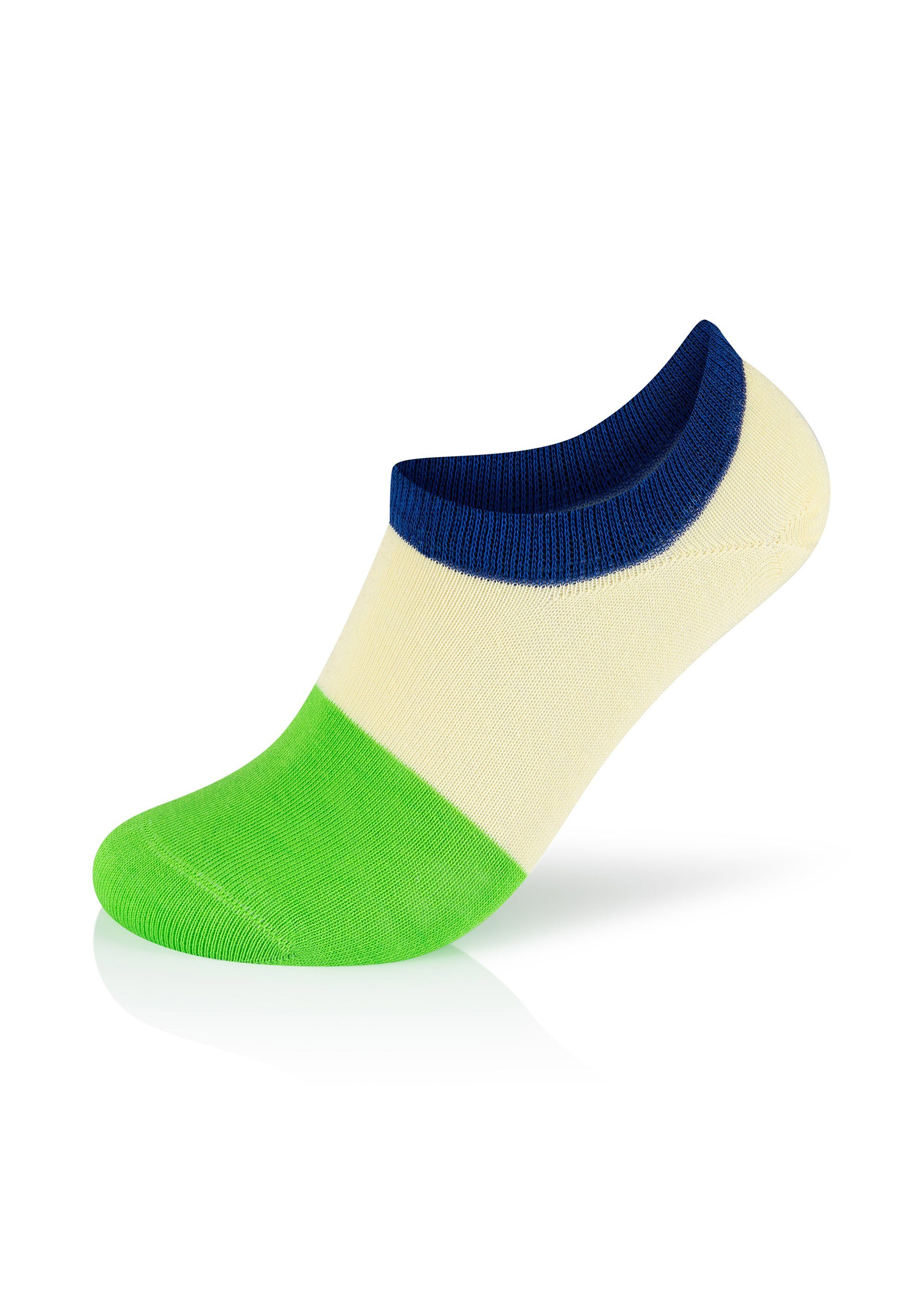 Socks No Show Sneakersocken gekämmte Baumwolle 3-Pack Happy Sock Lucky