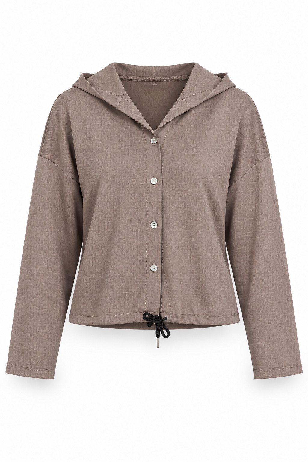 ITALY VIBES Kapuzensweatjacke - Lässige Sweatjacke mit Kapuze und Cropped Passform für Damen ONE SIZE - passend von Größen S bis L