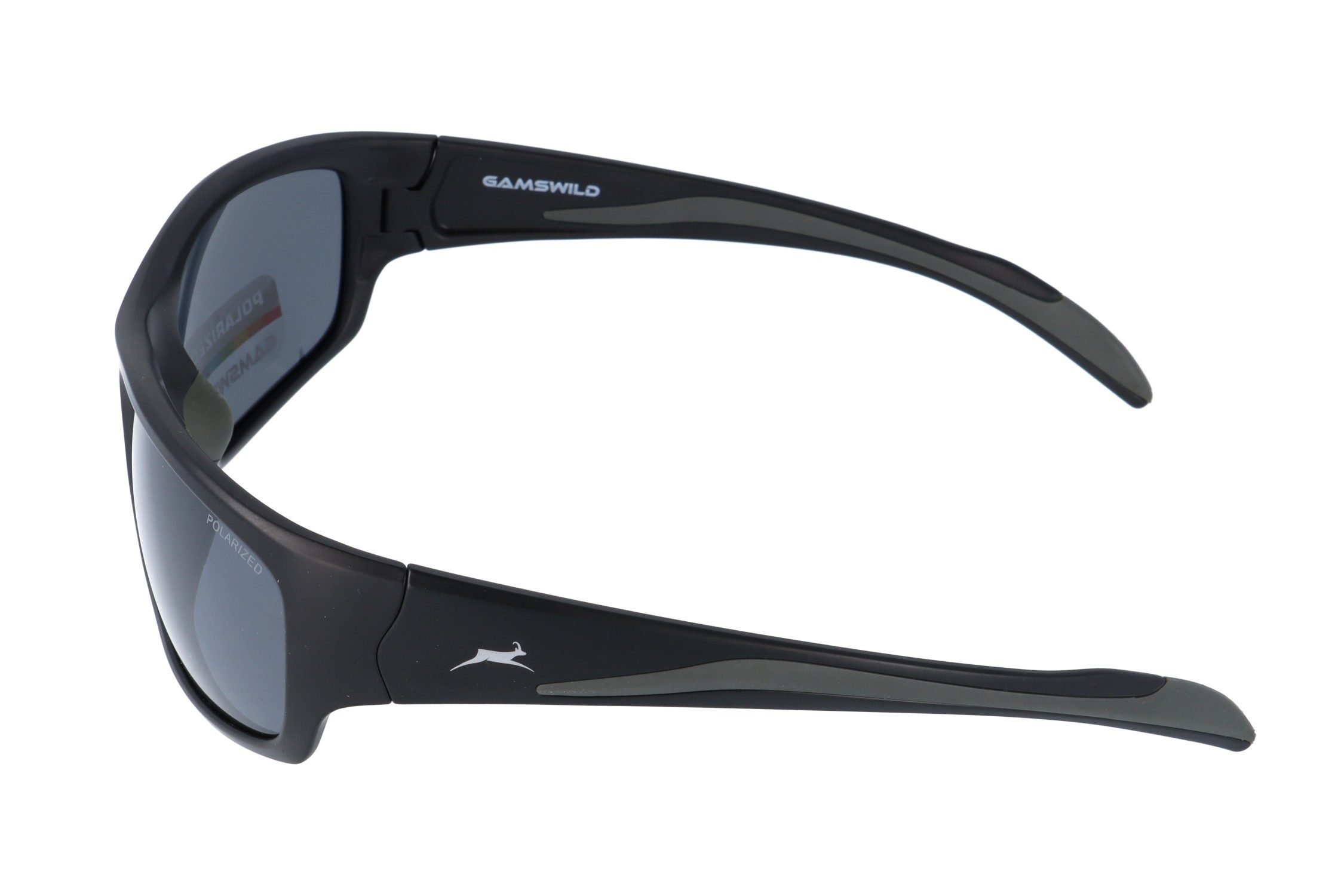 Gamswild Sonnenbrille UV400 Sonnenbrille Fahrradbrille extra breite Bügel Damen Herren Modell WS4035 in schwarz, blau, grau-türkis