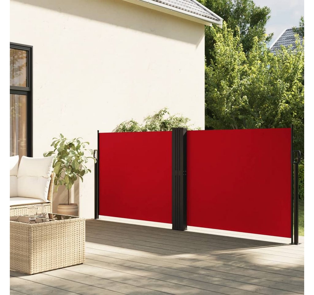 Thumbnail - furnicato Sonnenschirm Seitenmarkise Ausziehbar Rot 100x600 cm