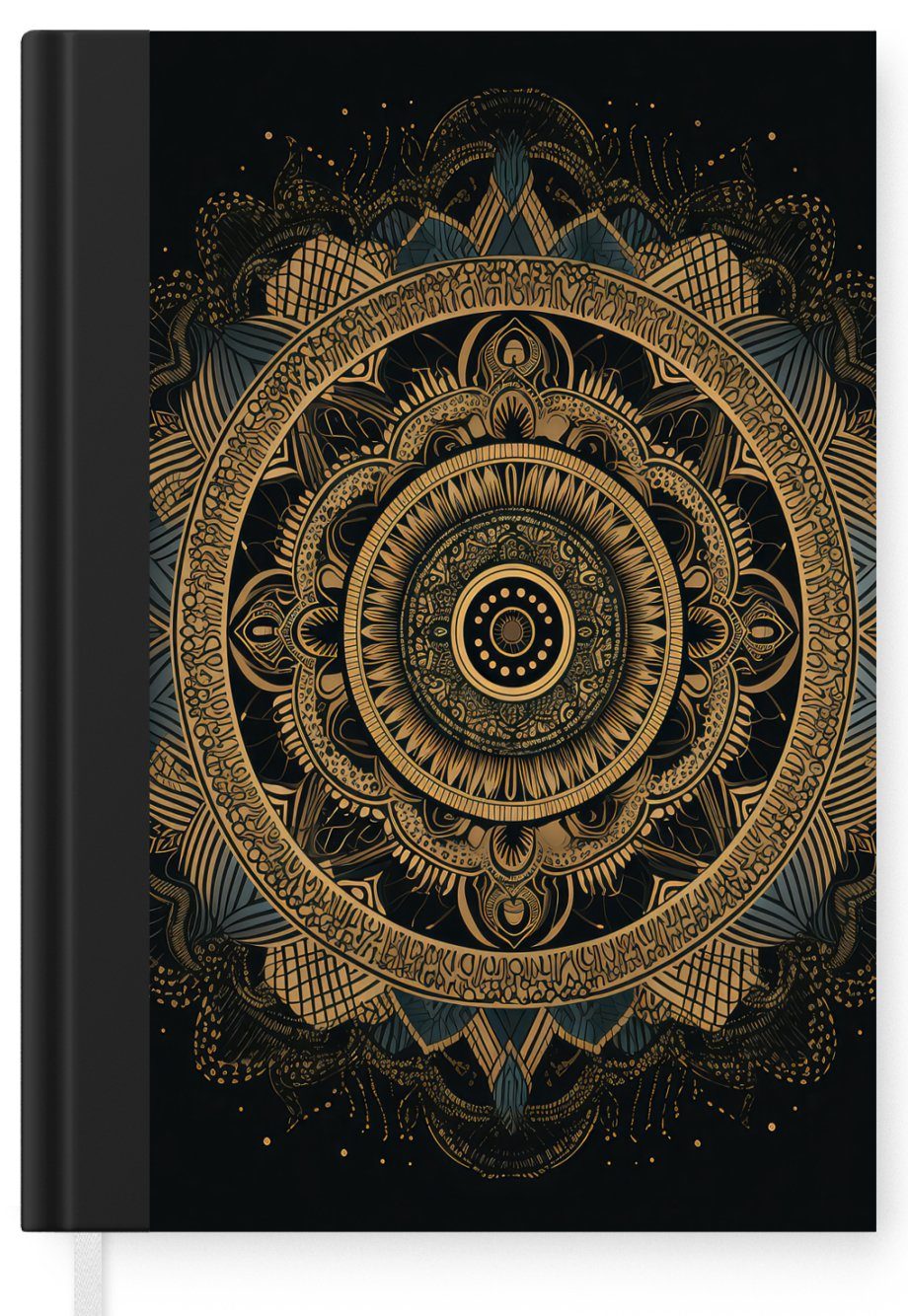 A5, - 98 Notizbuch Journal, Mandala Notizheft, MuchoWow - Tagebuch, - Gold Haushaltsbuch Bohème Merkzettel, Seiten, Luxus,