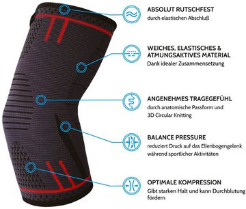 AGILE NOW Ellenbogenbandage XL (Hochwertige Ellenbogenbandage Tennisarm), Atmungsaktiv & Rutschfest