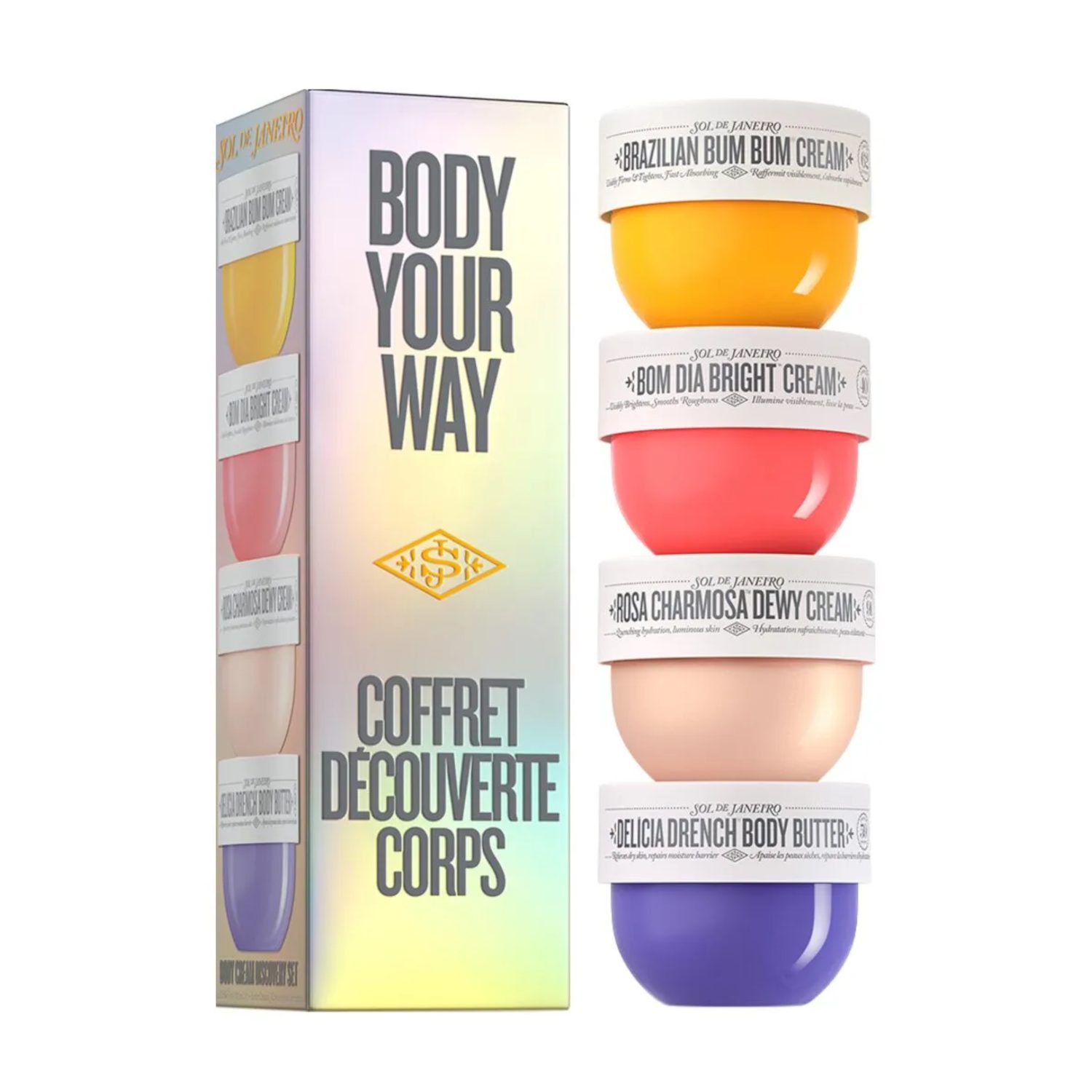 Sol de Janeiro Pflege-Geschenkset Sol de Janeiro Body Your Way Body Cream Set 4x25 ml, 4-tlg., 4-teiliges Body Cream Discovery Set