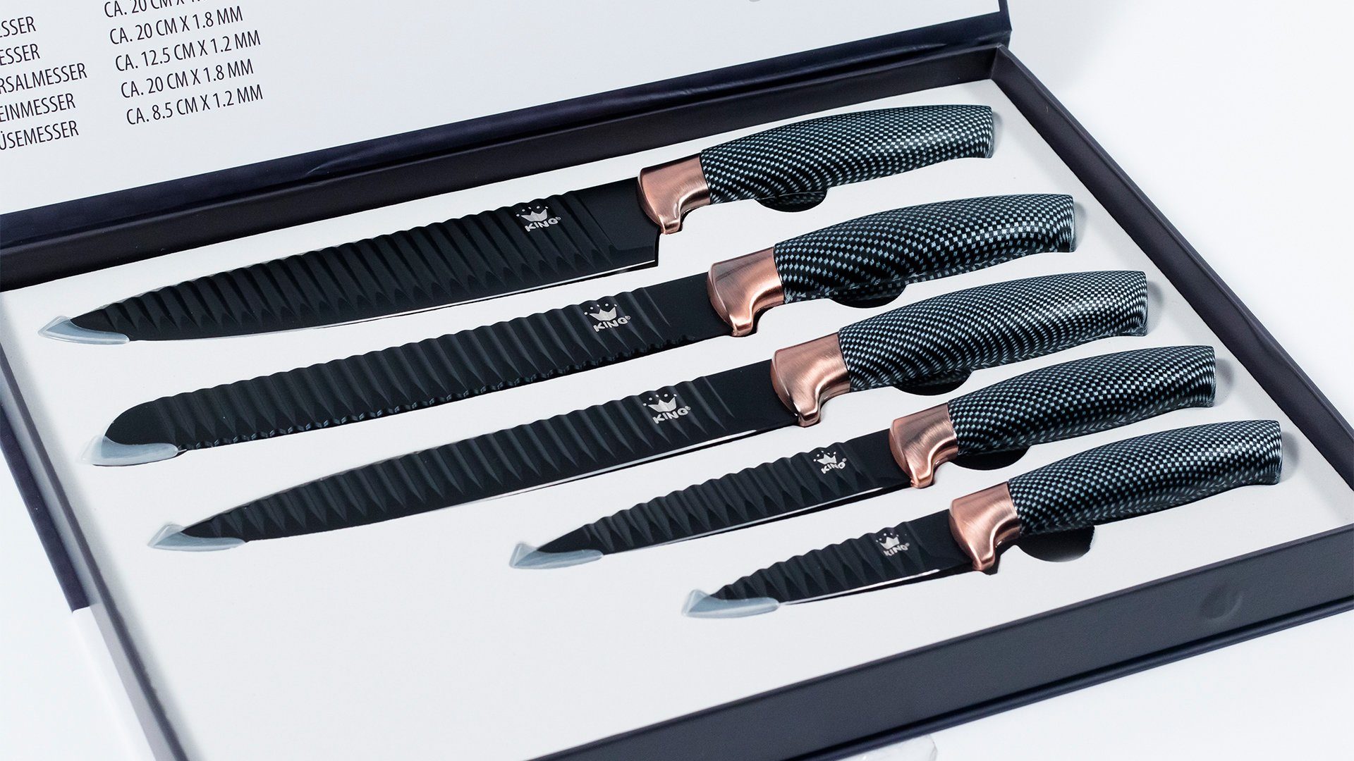 KING Topf-Set Square, Aluminiumguss (Set, 9-tlg., Stielkasserolle 18 cm, Kochtopf 20/24 cm, Bräter, Viereckpfanne 28 cm), Induktion