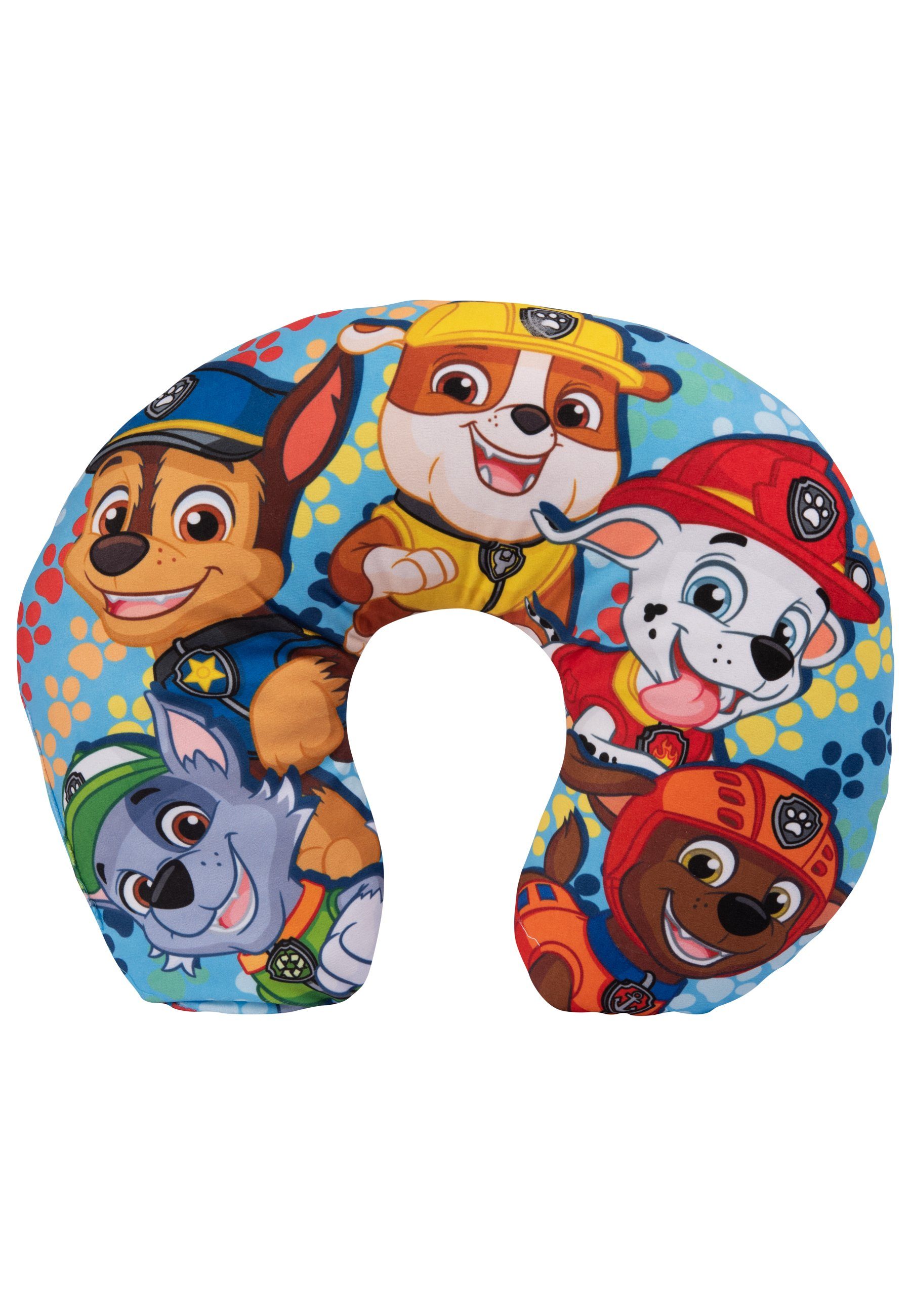 United Labels® Dekokissen Paw Patrol - Rocky Chase Marshall Rubble Zuma -Nackenhörnchen, Reise