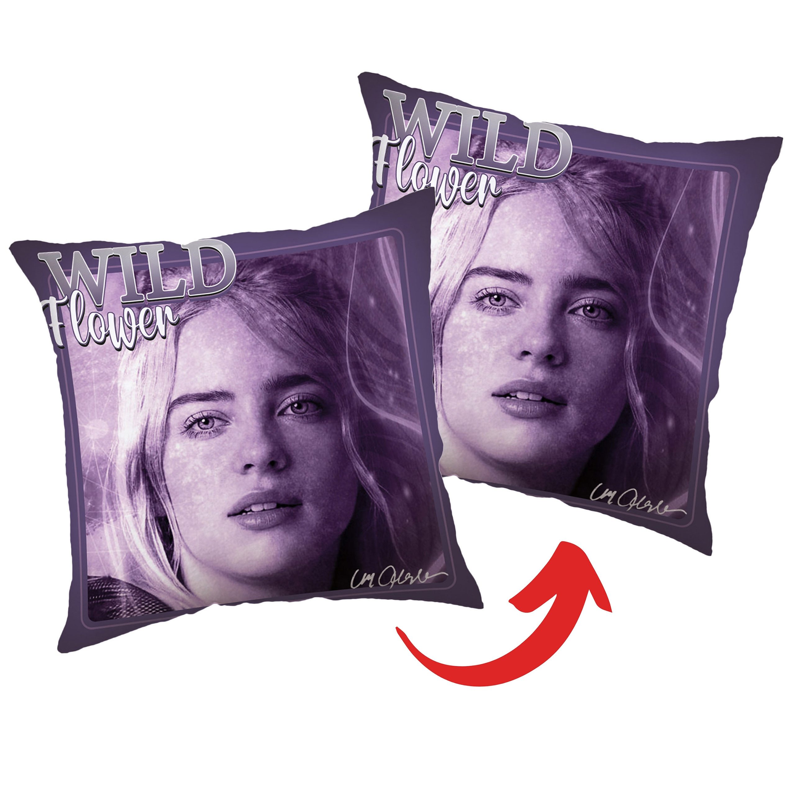 BILLIE EILISH Dekokissen Billie Eilish Quadratisches Kissen, Wendekissen, Dekokissen 40x40 cm