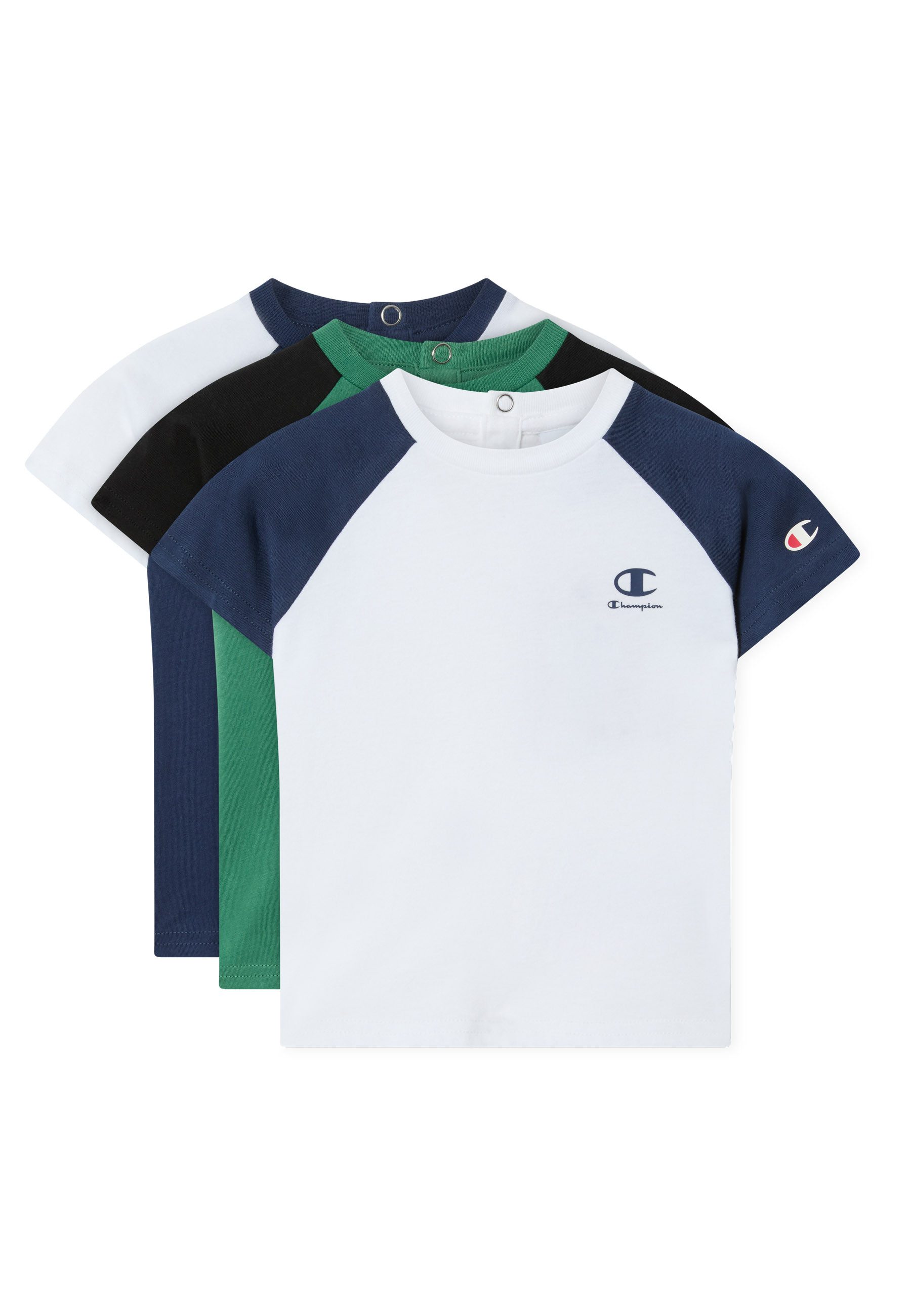 Champion T-Shirt Sports-inspired Toddler 3 pack T-shirt (3-tlg) für Babys, Kurzarm, sportlicher Stil, Rundhalsausschnitt