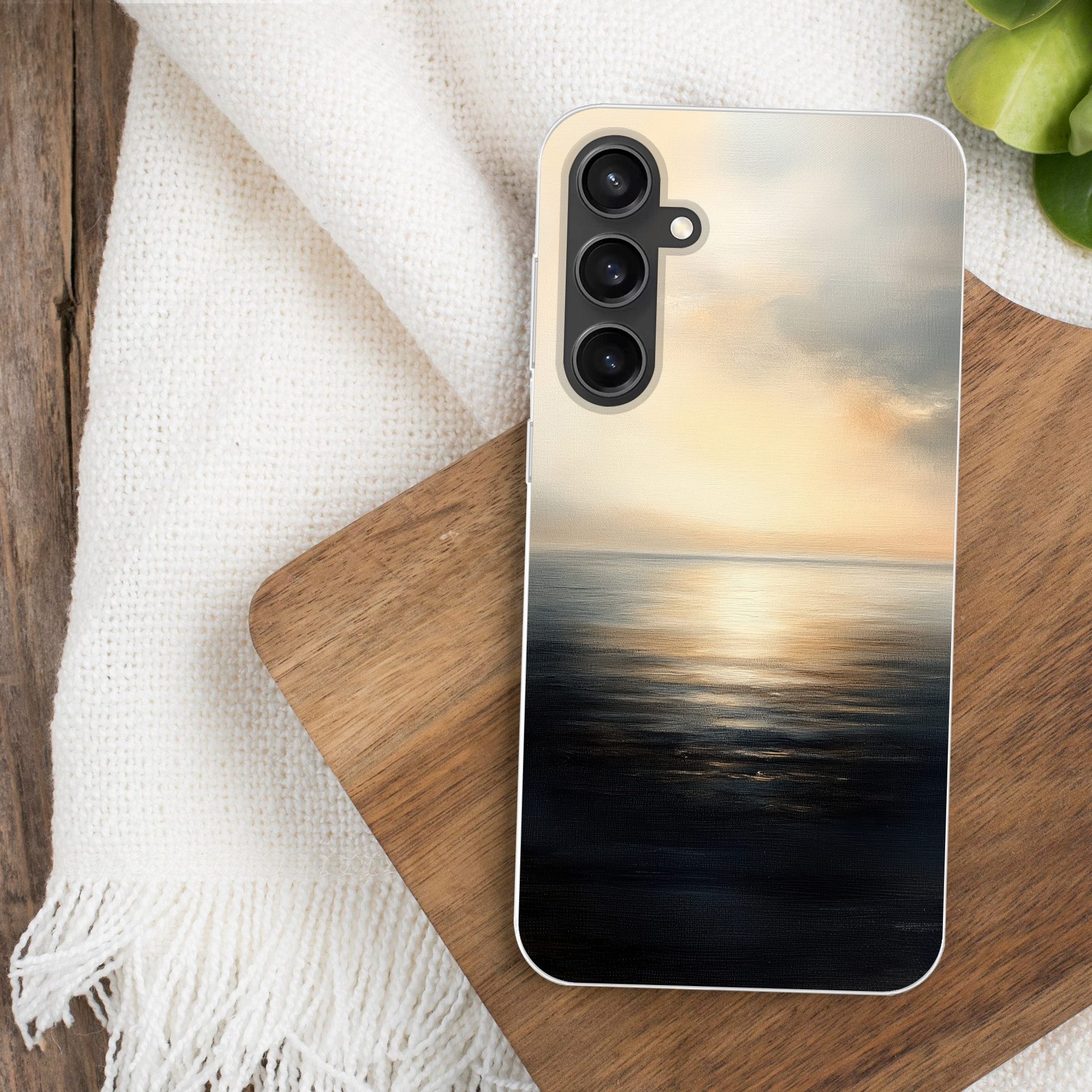 MuchoWow Handyhülle für Samsung Galaxy S23 FE Sonne - Horizont - Meer