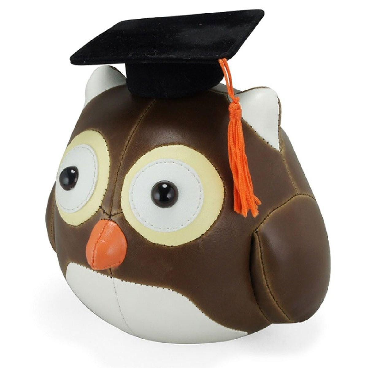 Züny Dekofigur Buchstütze Dekorationsobjekt Eule Owl mit Doktorhut (1kg)