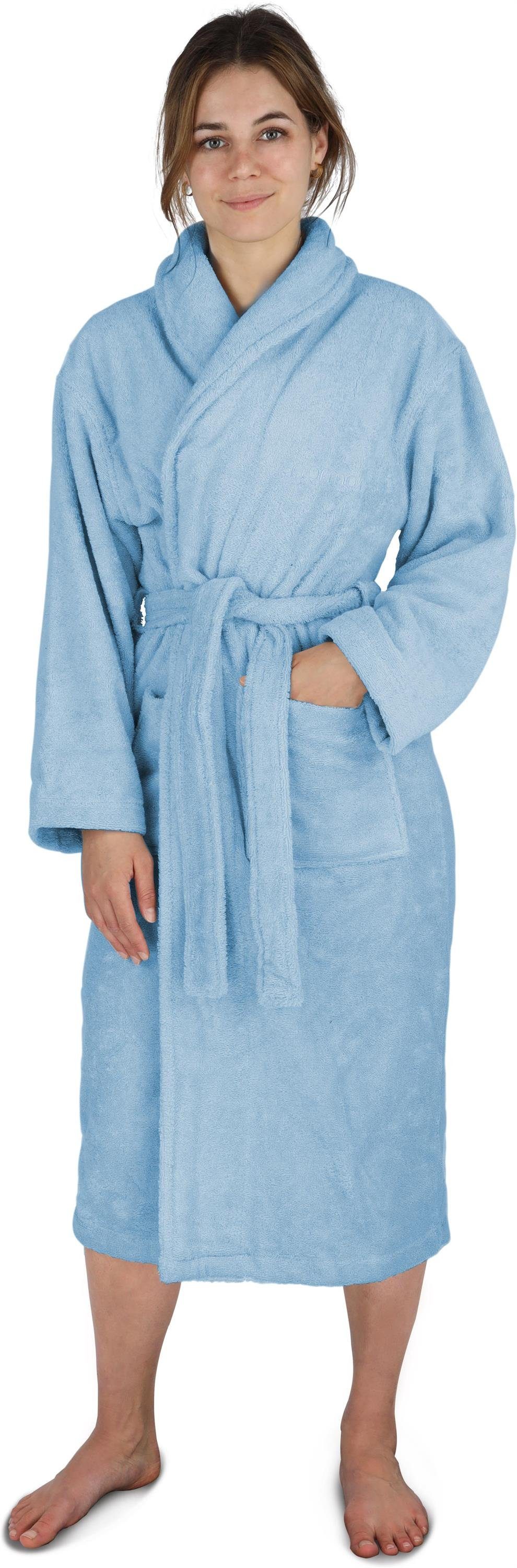 normani Damenbademantel Damen Baumwoll Bademantel, 125, Bio-Baumwolle, Scha günstig online kaufen