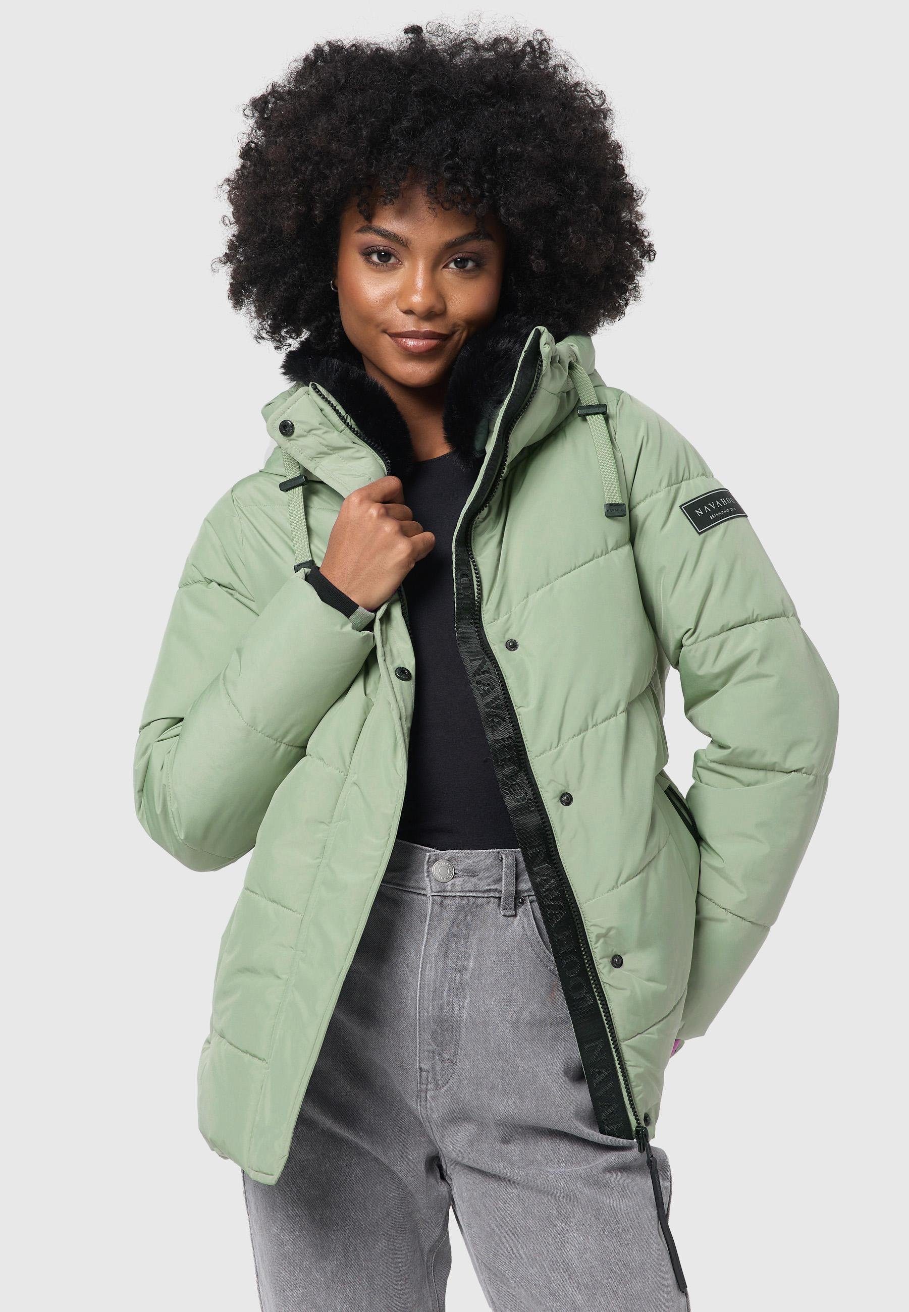 Navahoo Steppjacke Sag ja XIV Warme gesteppte Winterjacke mit Kapuze
