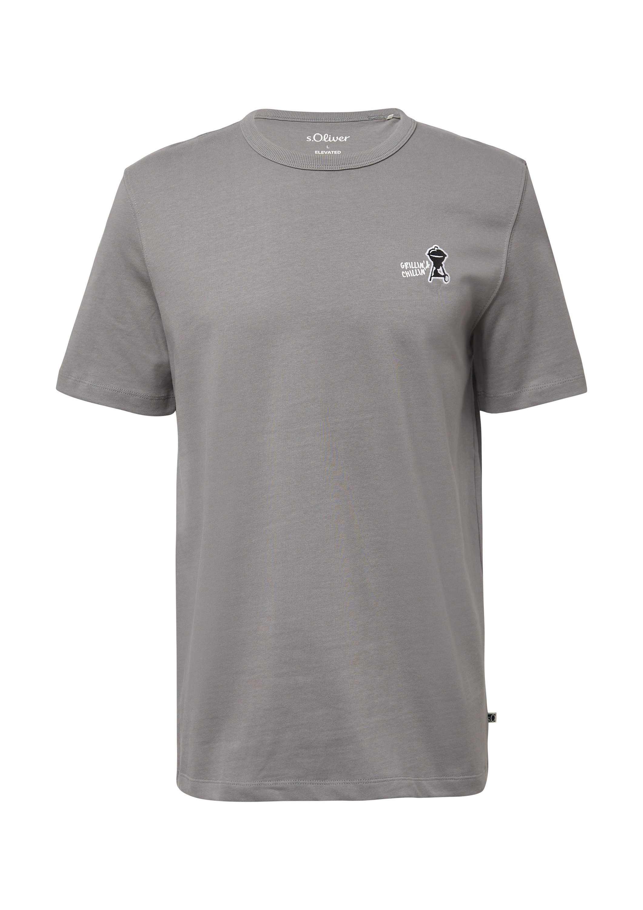 s.Oliver Kurzarmshirt T-Shirt T-Shirt mit Grill-Motiv günstig online kaufen