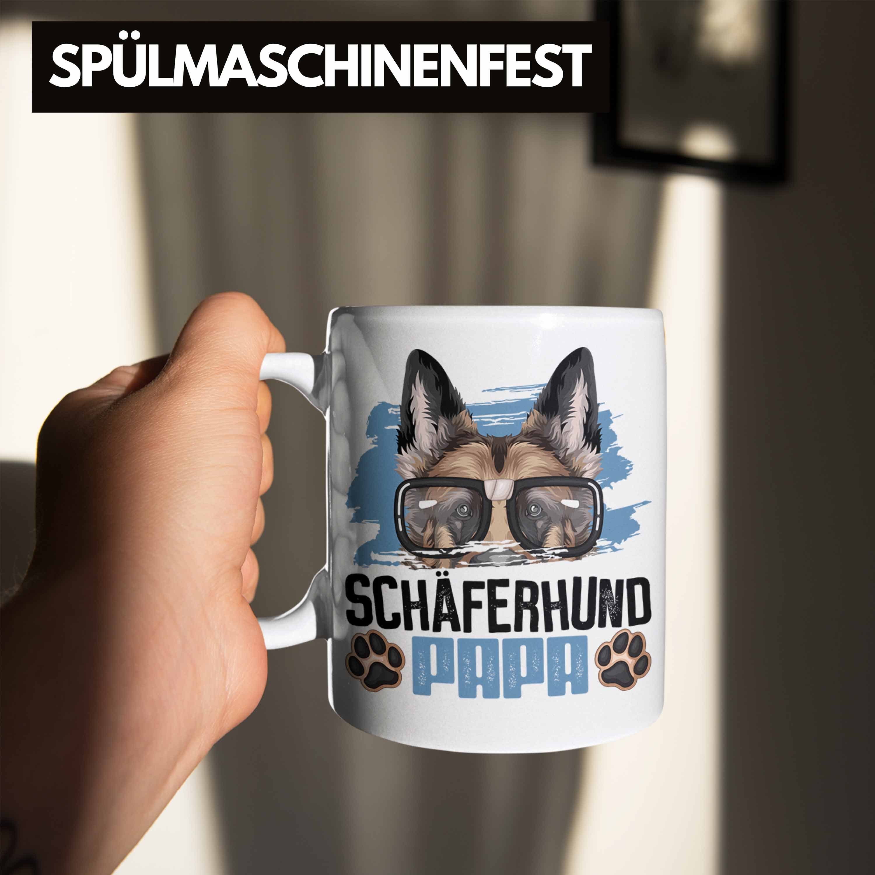 Geschenk Trendation Besitzer Geschenkidee Spruch Papa Tasse Weiss Lustiger Tasse Schäferhund