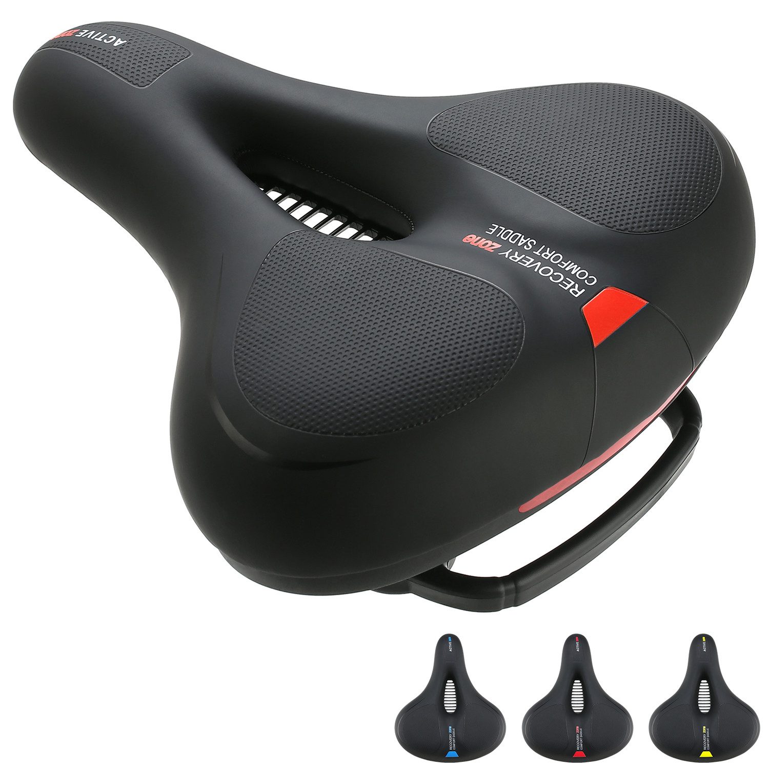 Refined Living Fahrradsattel Bequem Weich Fahrrad Sattel Wasserdicht Atmungsaktiv mit Reflektor (Bequemer Fahrradsättel,Memory Foam, Gel Fahrradsitz, Ergonomischer Fahrradsattel, Bequemer Fahrradsättel für StadtradfahrenBequemer Fahrrad Sattel für Damen H