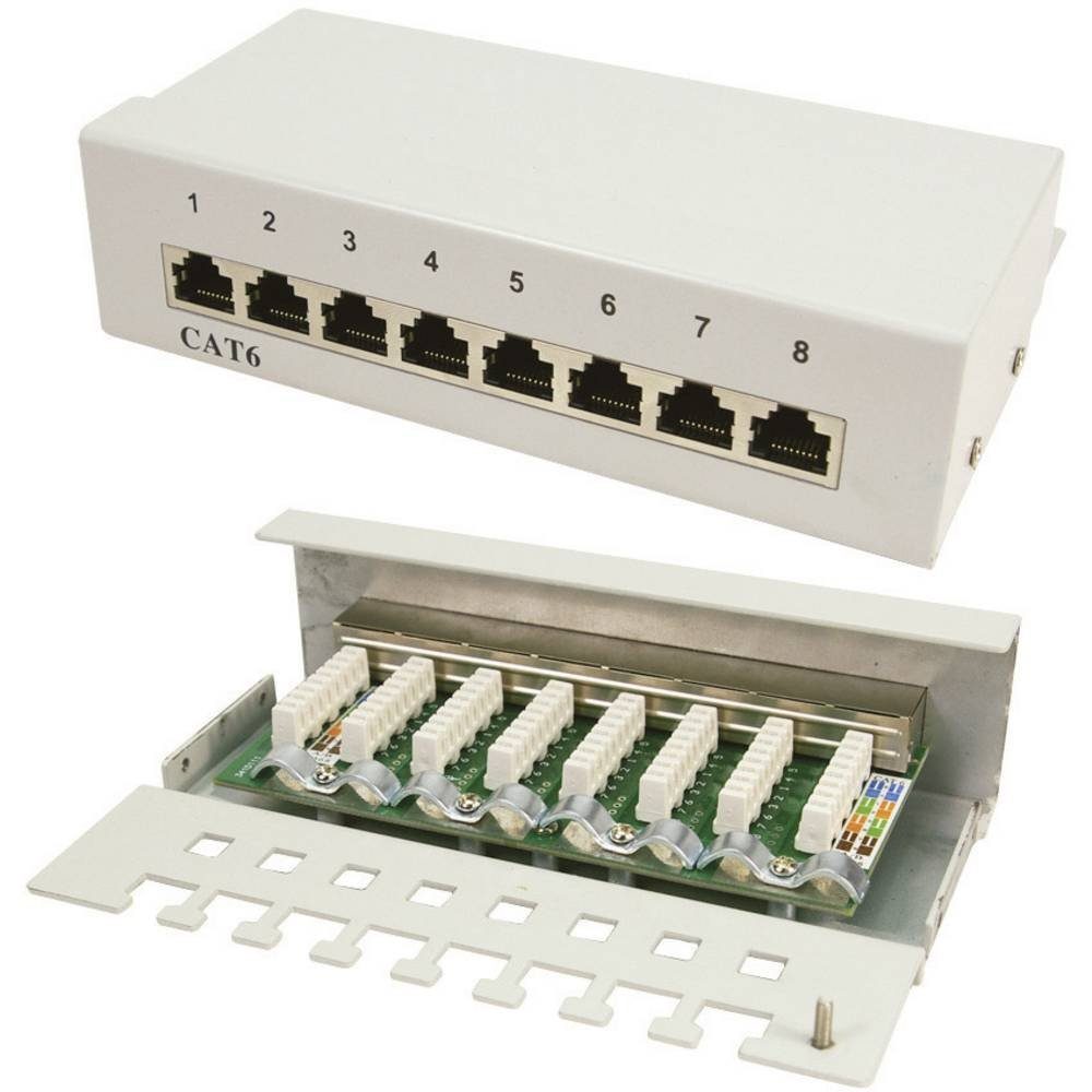 LogiLink CAT 6 8 Port Patchbox Netzwerk-Patch-Panel