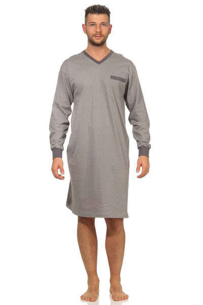 Normann Pyjama »Herren Nachthemd langarm mit Bündchen - 67393«