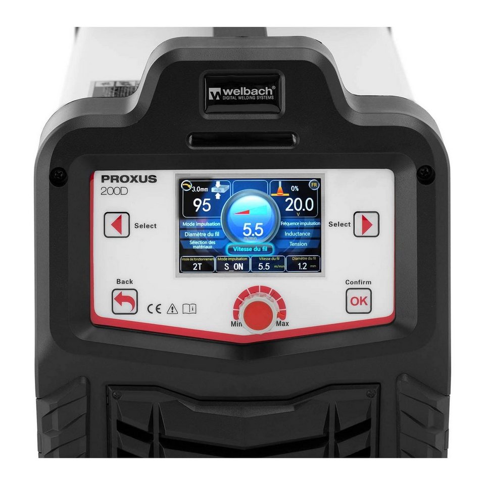 Stamos Welding Group Elektroschweißgerät MIG/MAG-Schweißgerät - 200A - Duty  Cycle 100% - LCD - Synergie - 230V