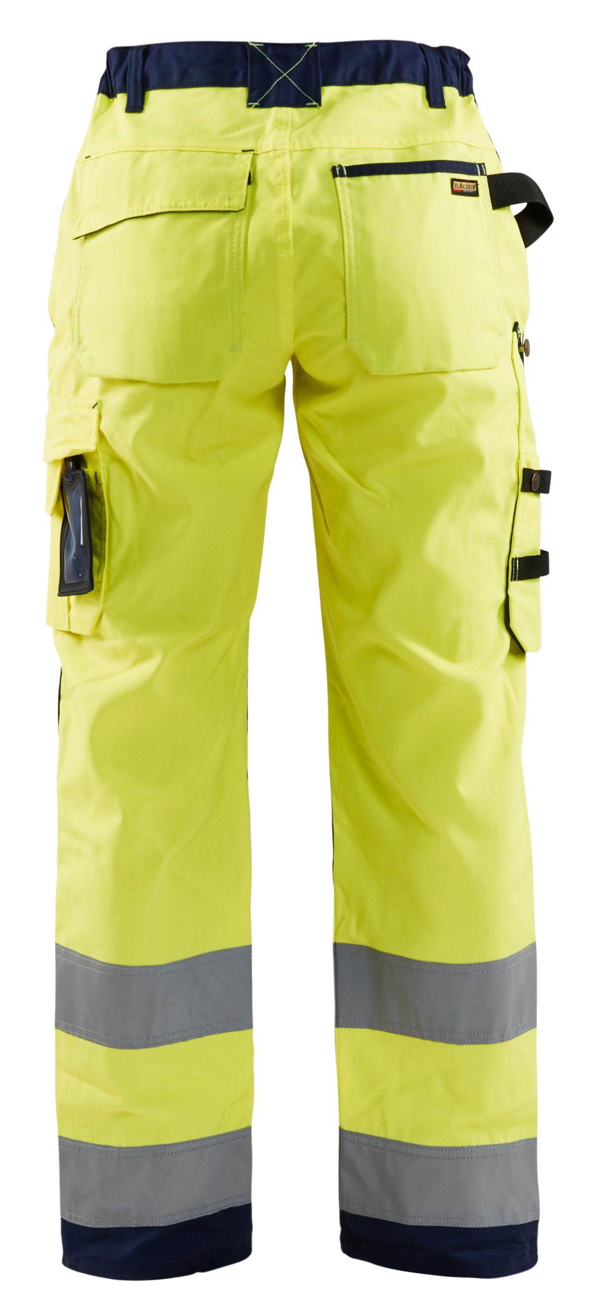 BLÅKLADER Arbeitsbundhose Damen Arbeitshose ohne gelb/marineblau Vis (1-tlg) High Werkzeugtaschen