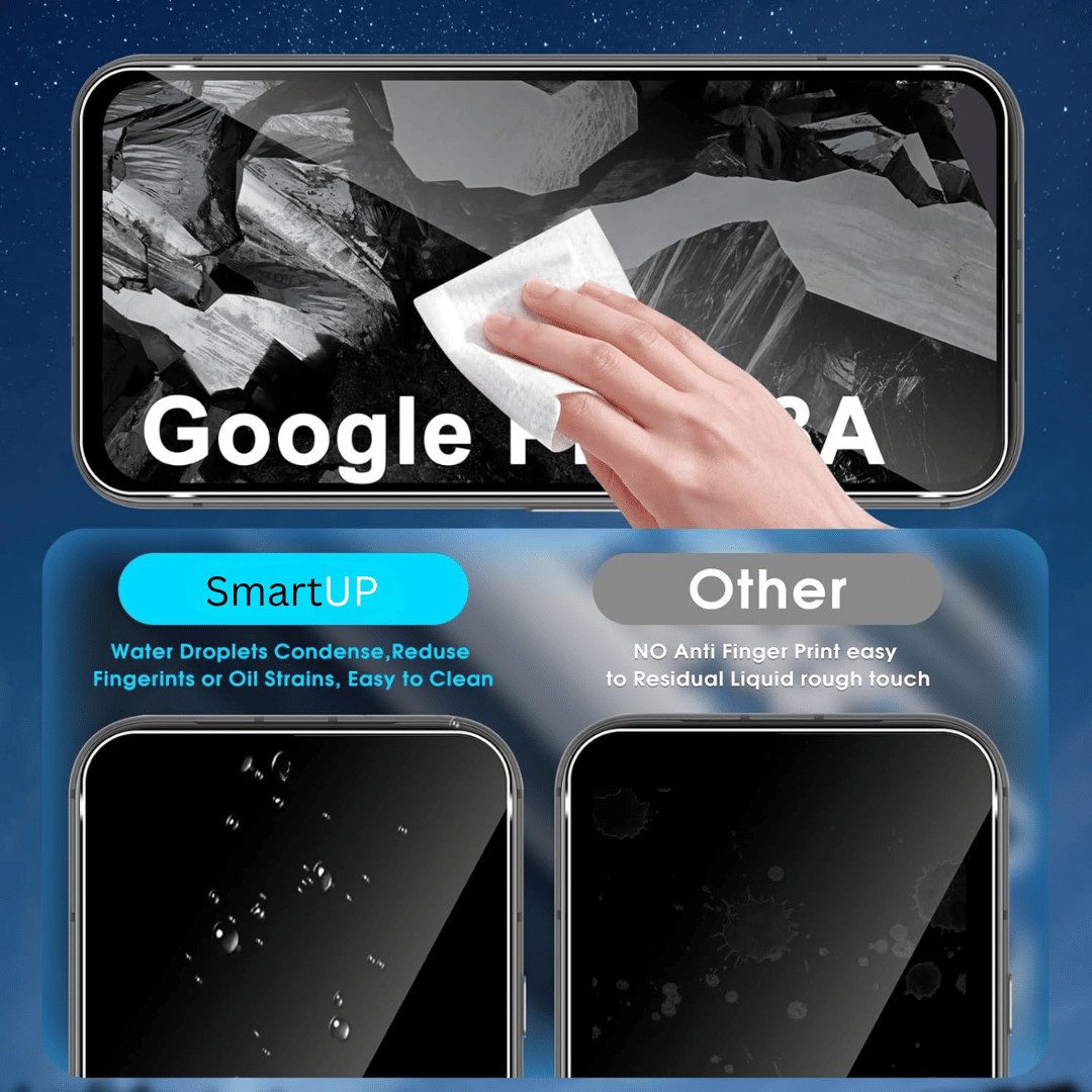 SmartUP Displayschutzglas 2X Schutzglas für Google Pixel 8A Panzerfolie Display Kamera Full 9H für Für Google Pixel 8A, kompletter Rundumschutz – Bild 4 von 5