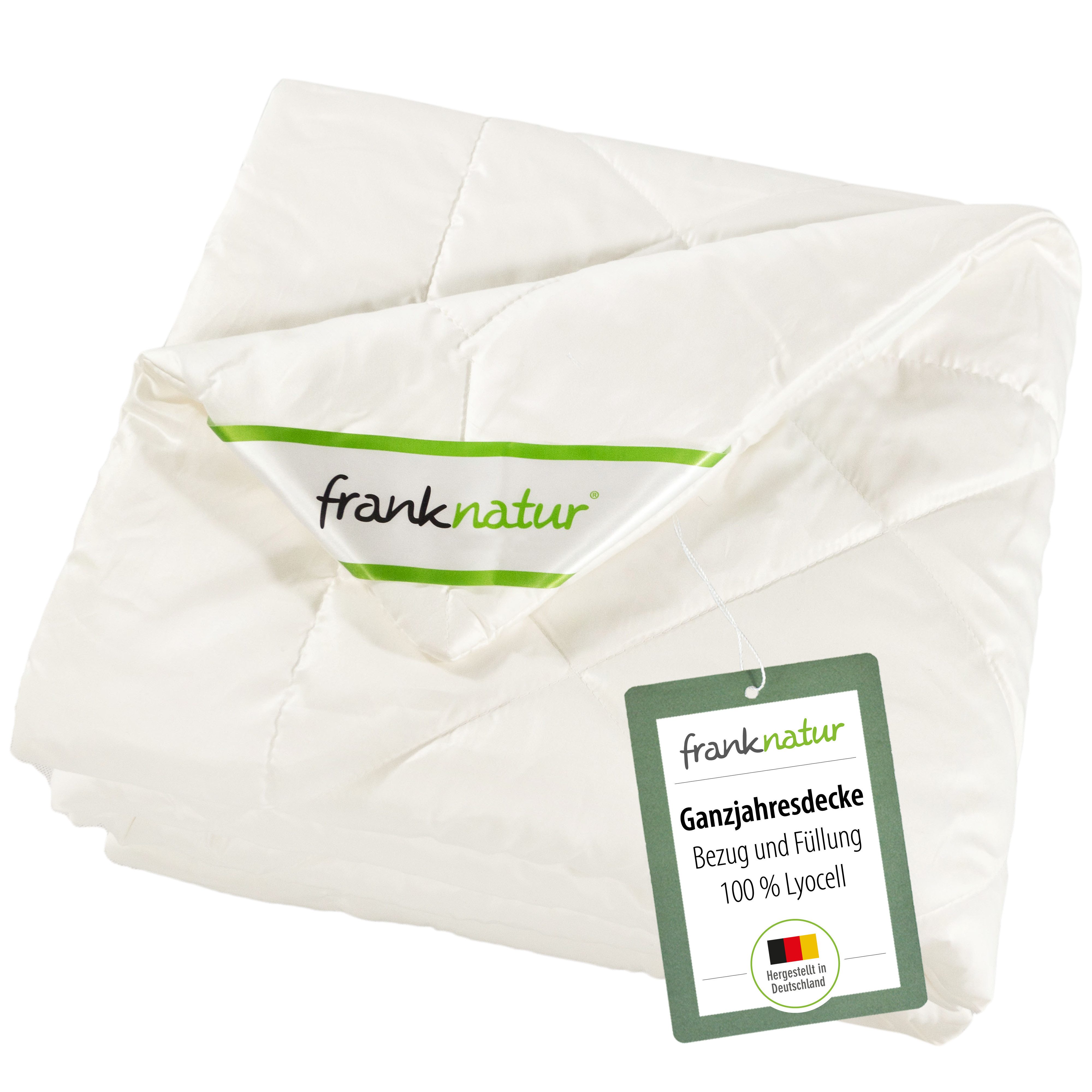 franknatur Naturfaserbettdecke Ganzjahresdecke Lyocell, Füllung: 100% Lyocell, Bezug: 100% Lyocell, temperaturausgleichende Mono-Ganzjahresdecke