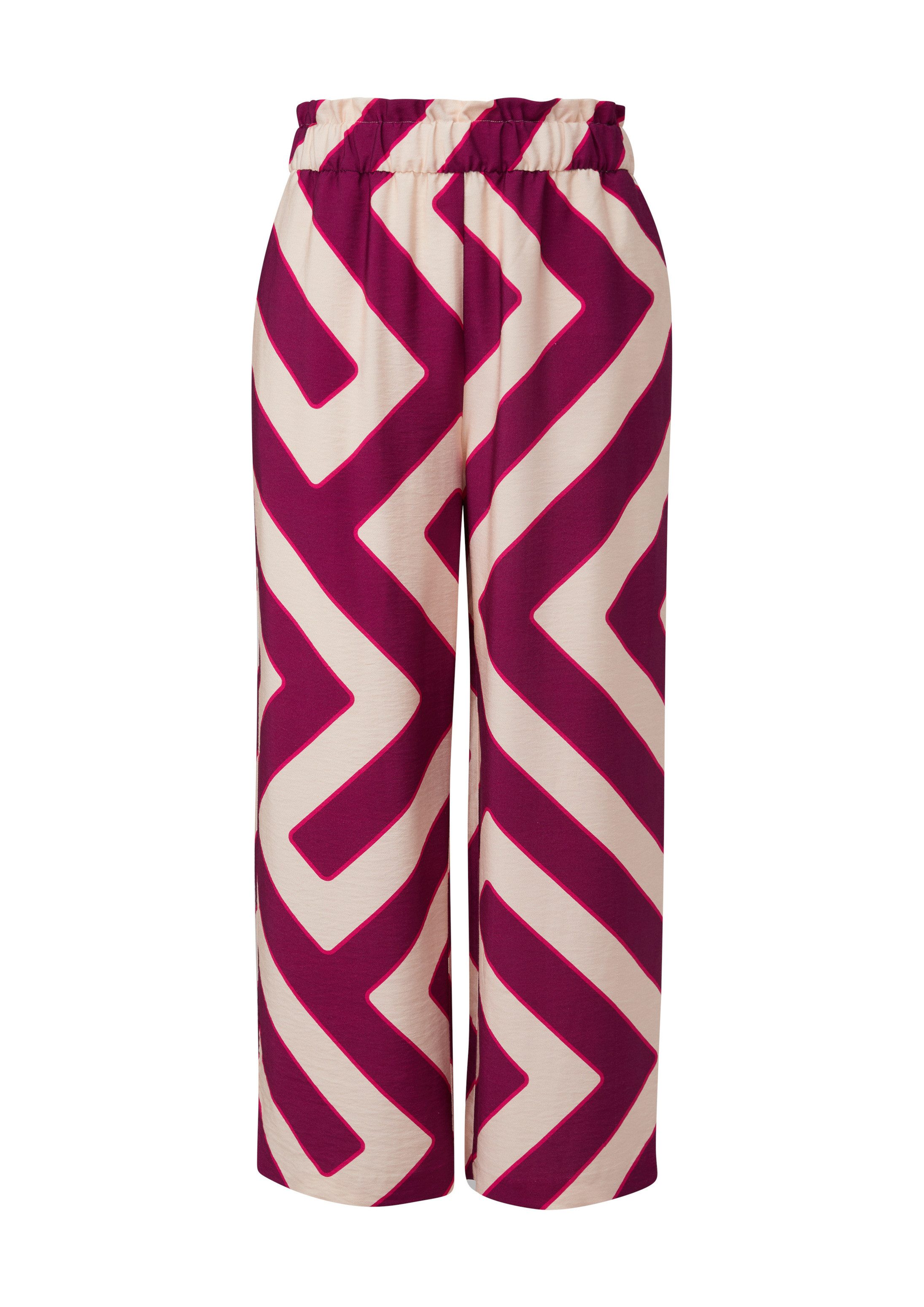 comma Culotte Hose Loose: Hose mit Allover-Print