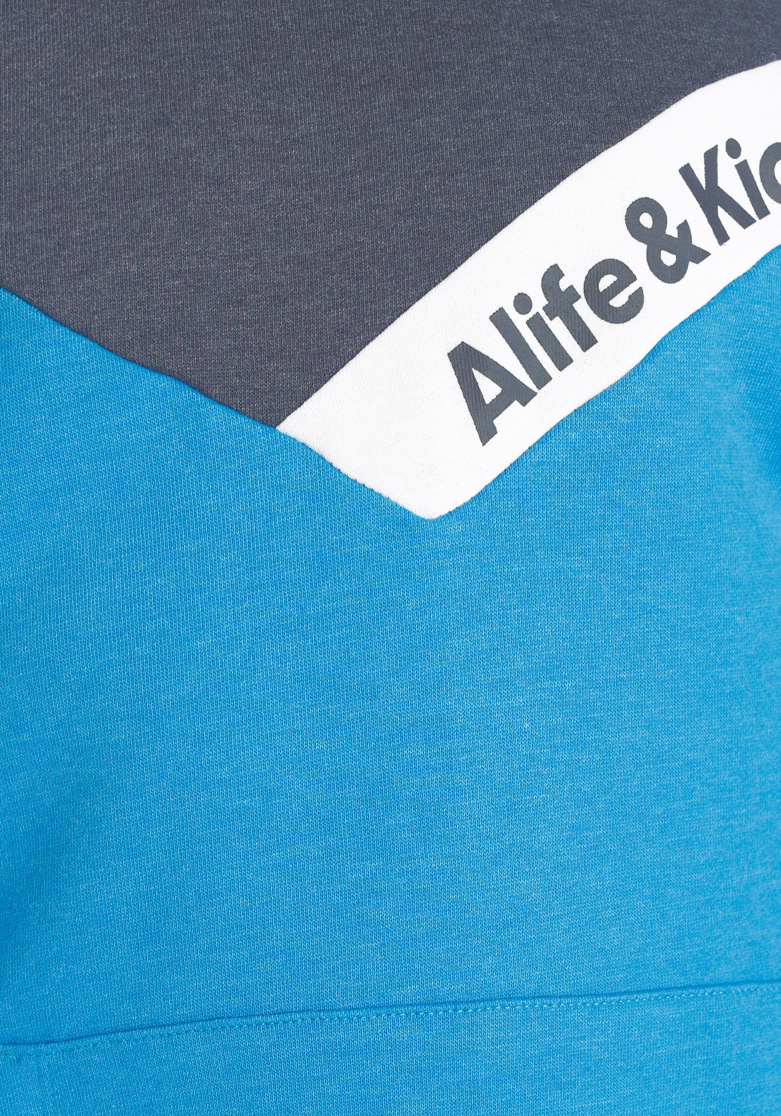 & melierter Kickin Kapuzensweatshirt in Alife Qualität Colorblocking