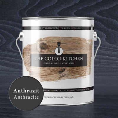 A.S. Création Wand- und Deckenfarbe Holzlasur Anthrazit seidenglänzend - 2,5 l - The Color Kitchen