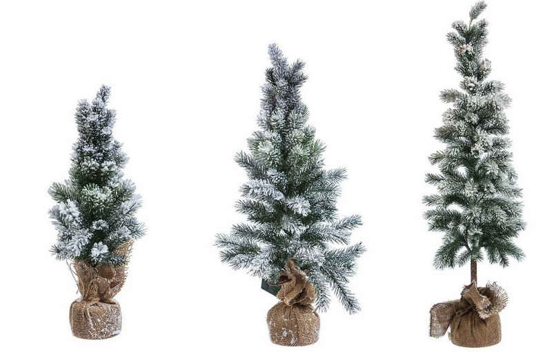 Small-Preis Künstlicher Weihnachtsbaum Weihnachtsbaum im Jute Sack beschneit in 3 Größen verfügbar, Fichte, Beschneite Optik