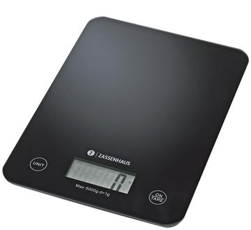 ZASSENHAUS Küchenwaage Digitale Küchenwaage BALANCE USB - Digitalwaage, wiederaufladbar, TARE-Funktion, max. 5 kg