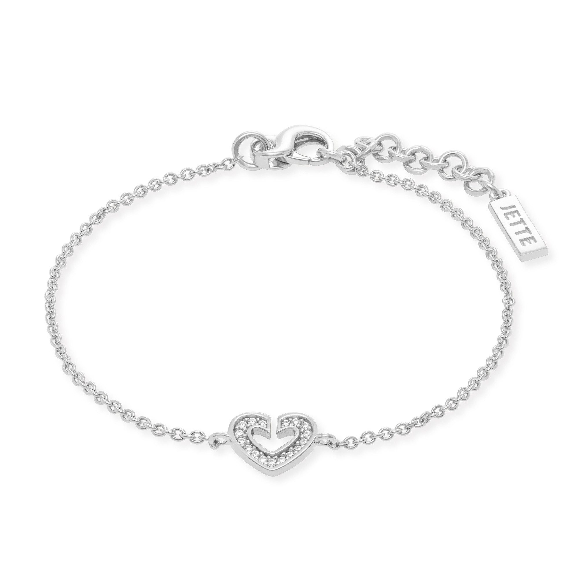 JETTE Silberarmband Damen-Armband Sacred Heart 88494598, 925er Silber, Zirkonia