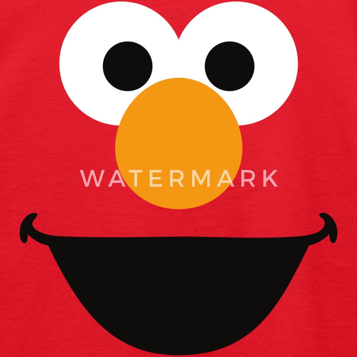 Spreadshirt T-Shirt Sesamstraße Elmo Gesicht Kostüm Karneval Kinder T-Shirt (1-tlg)