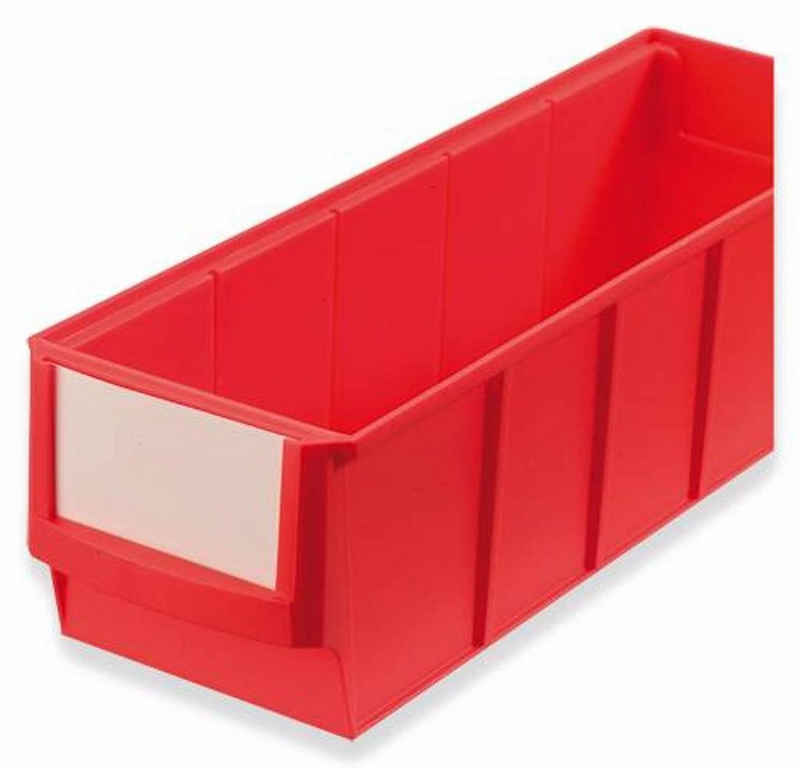 PROREGAL® Stapelbox 20x Vorgefertigte Etiketten mit Folie für Industriebox Schmal