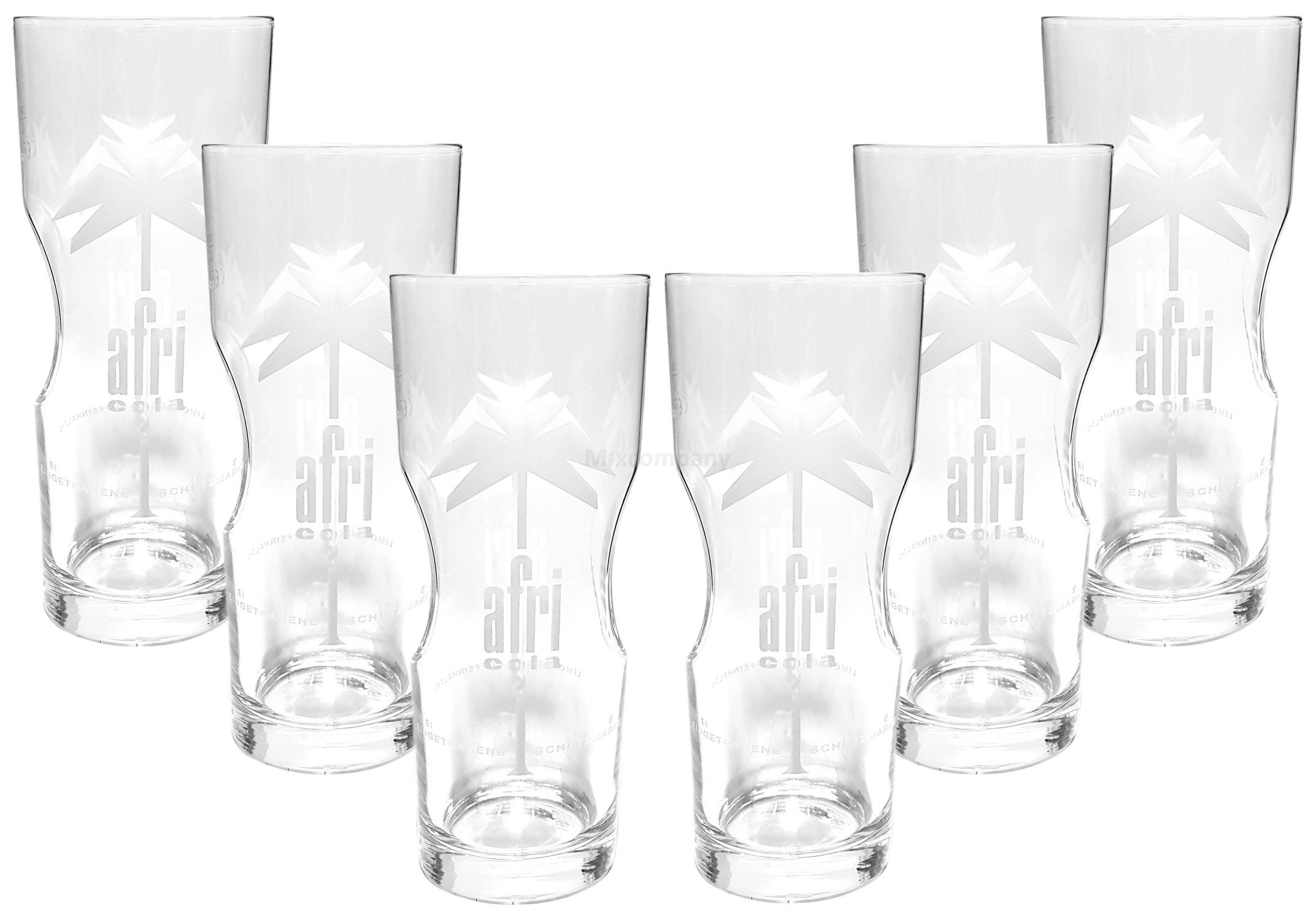 Glas Afri Cola Contour Glas Gläser Set - 6x Gläser 400ml