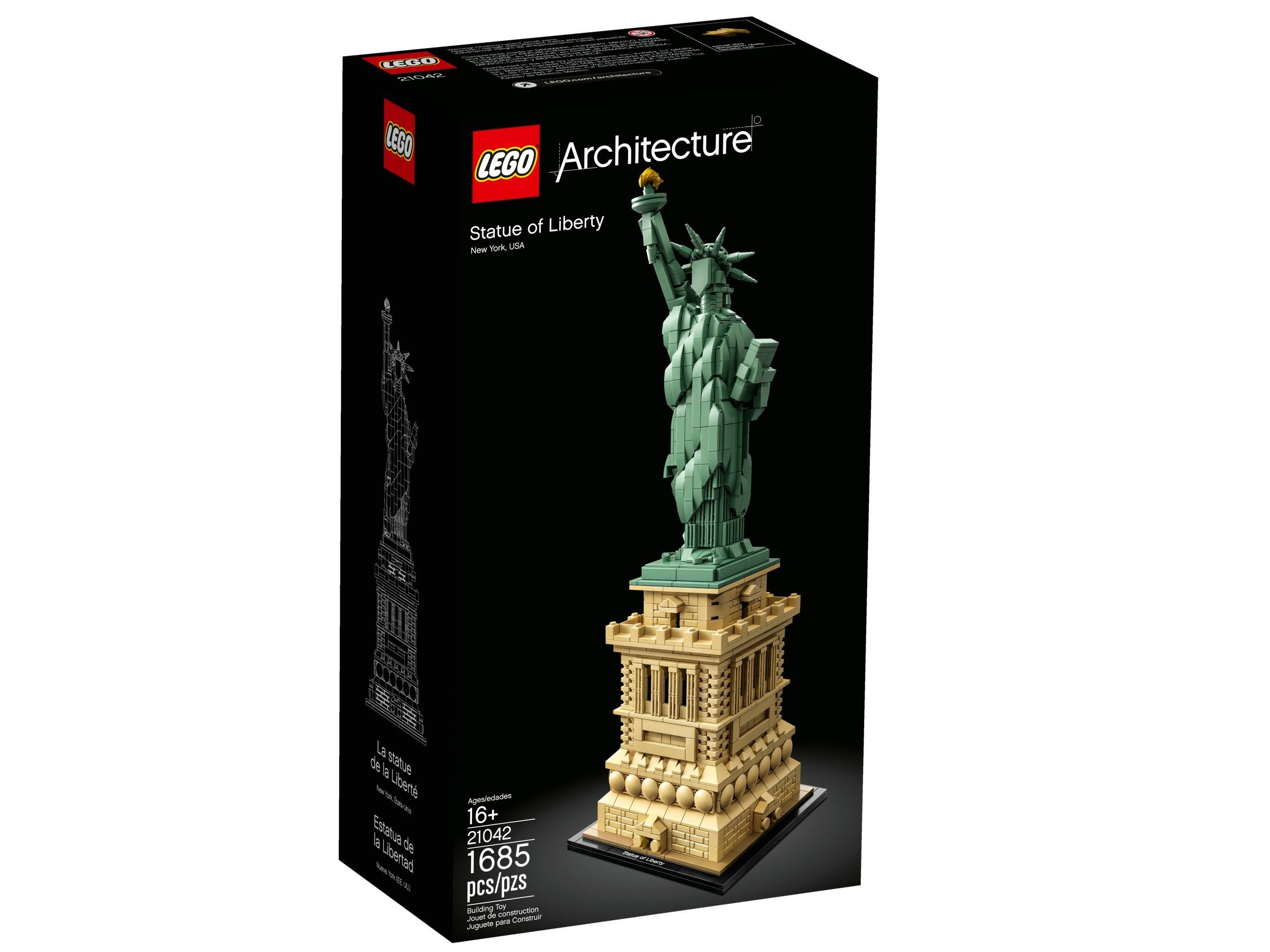 LEGO® LEGO® Architecture 21042 Freiheitsstatue Konstruktionsspielsteine, (1685 St)