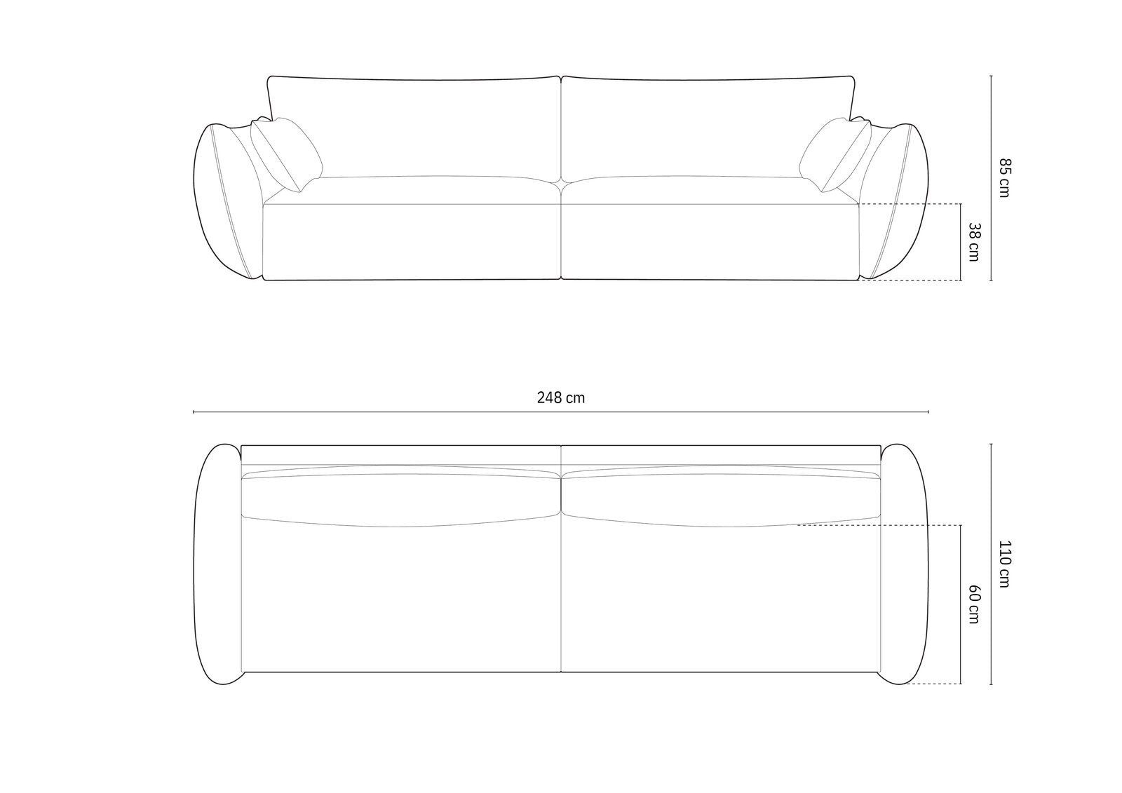 Micadoni Sofa Kaelle, 4-Sitzer