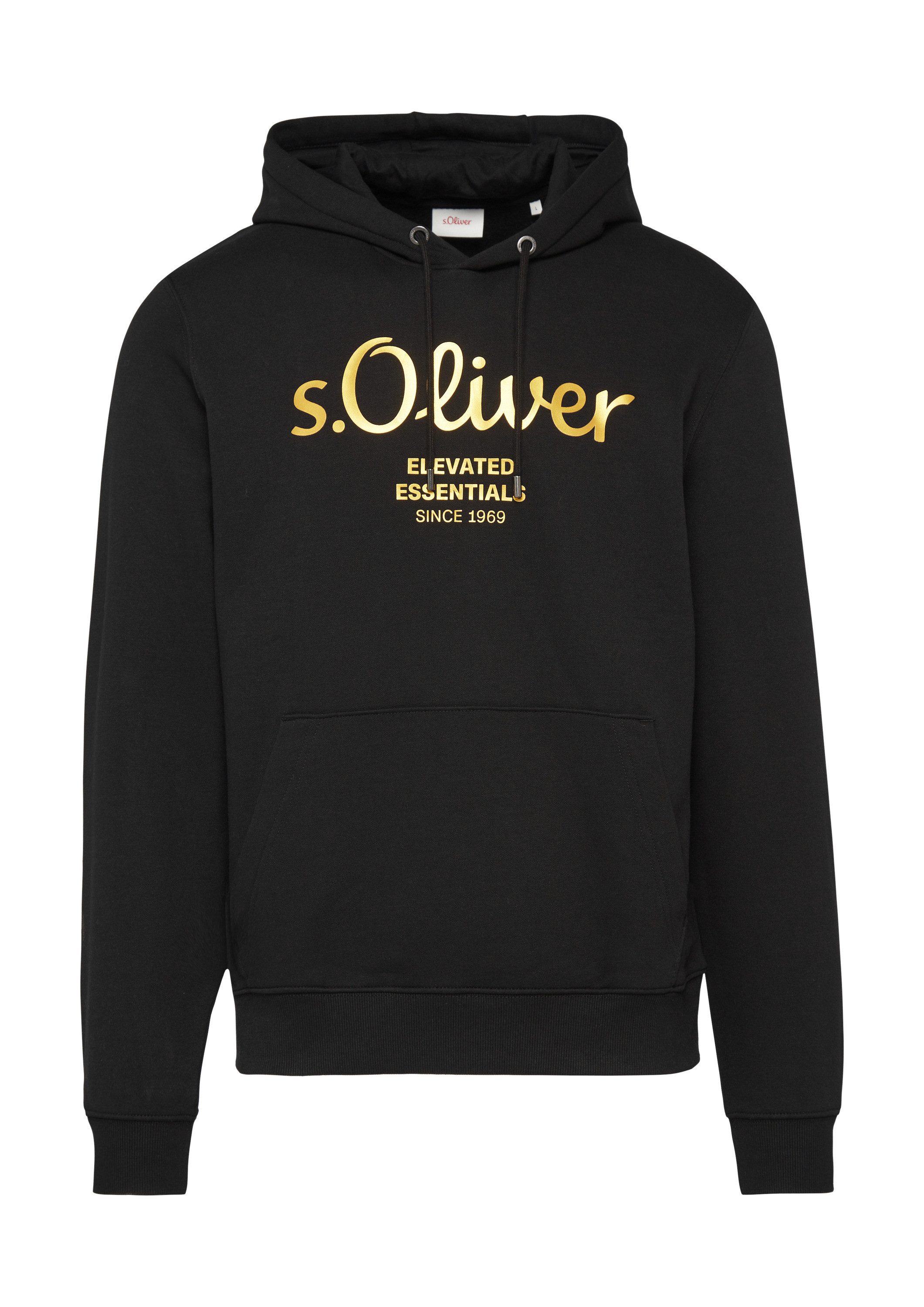 s.Oliver Sweatshirt Sweatshirt Hoodie mit Gold- oder Silber-Print günstig online kaufen