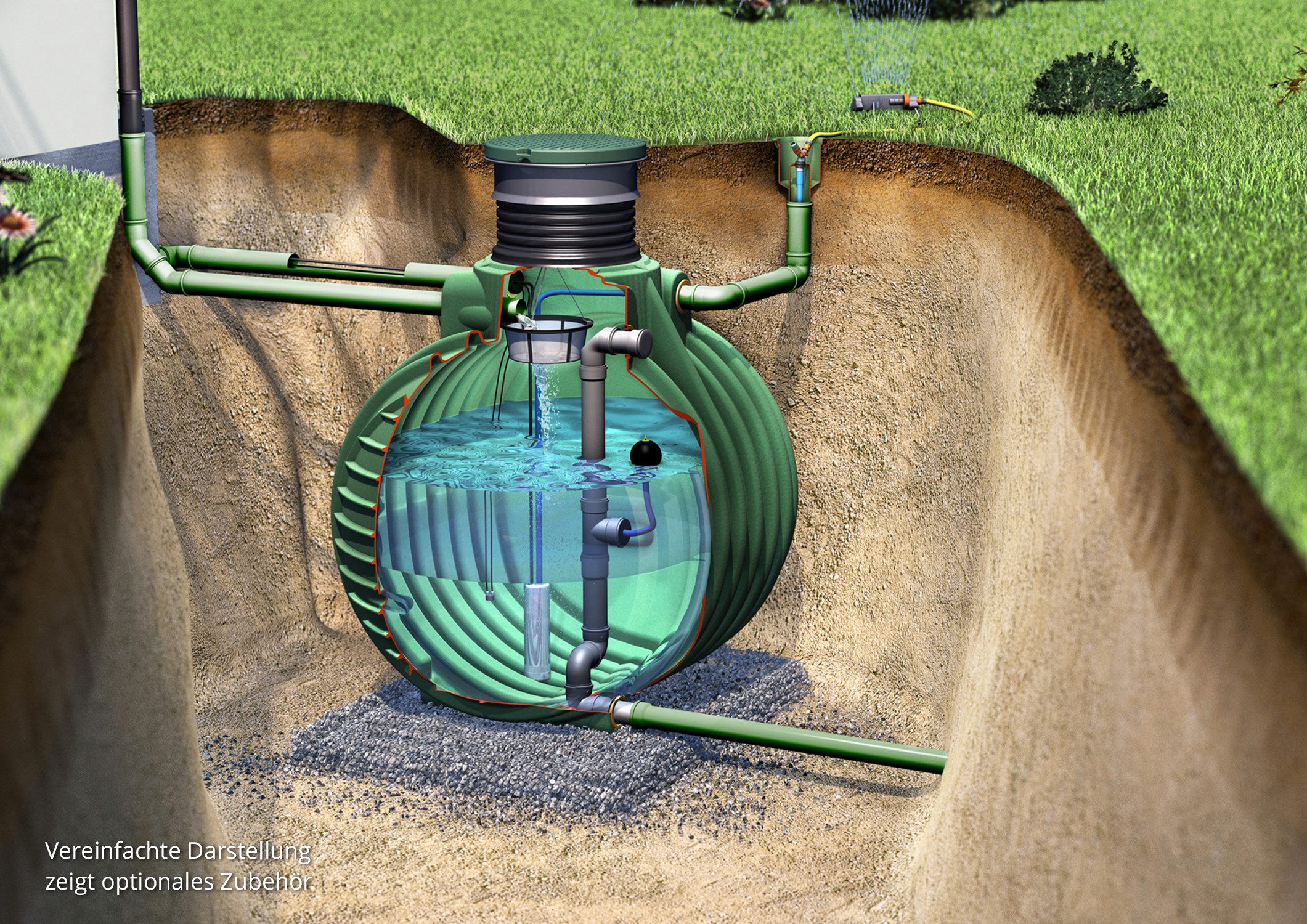 GARANTIA Wasserreservoir COLUMBUS Retentionszisterne Plus 3700 L, 3700 l
