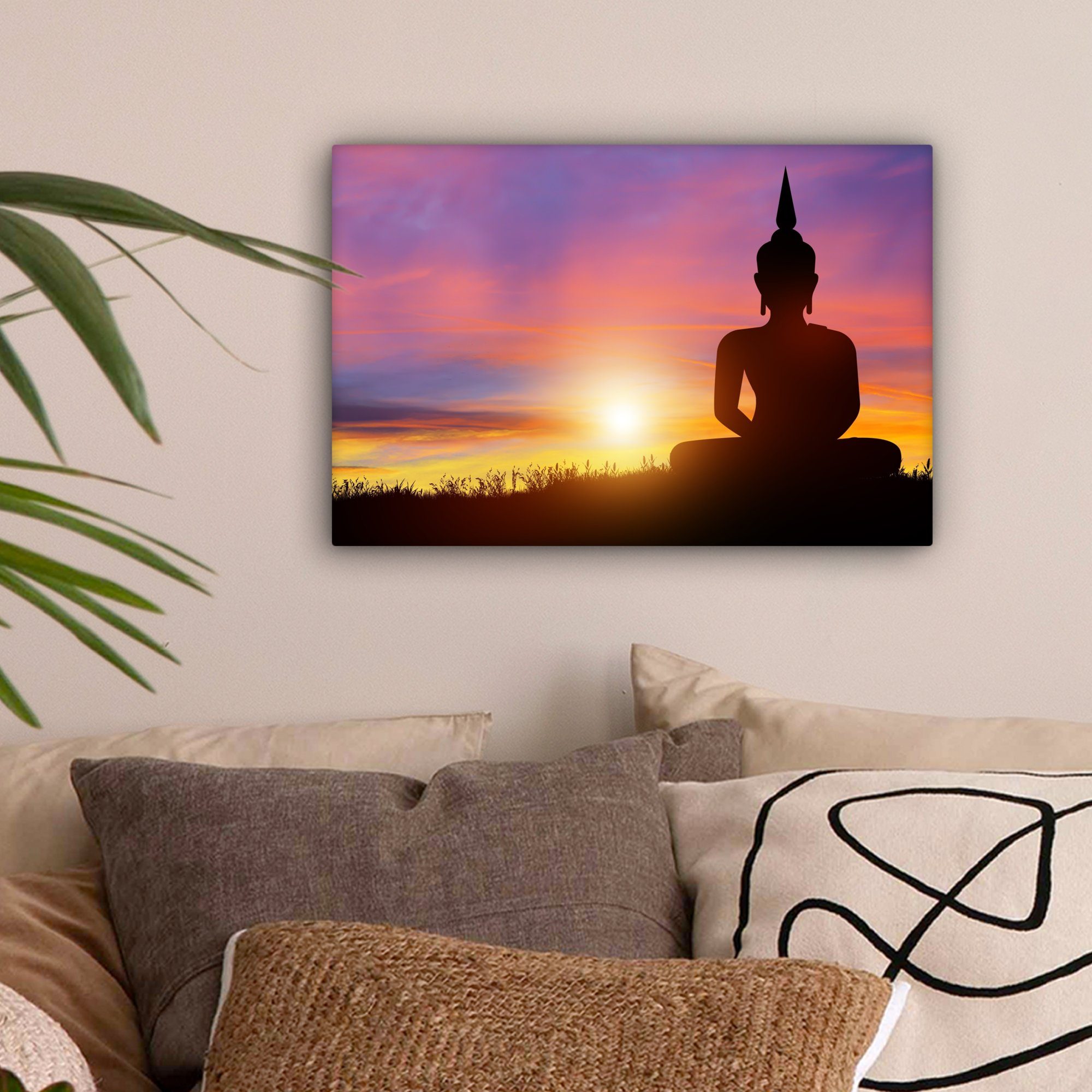 OneMillionCanvasses® Leinwandbild Sonnenuntergang - Horizont - günstig online kaufen