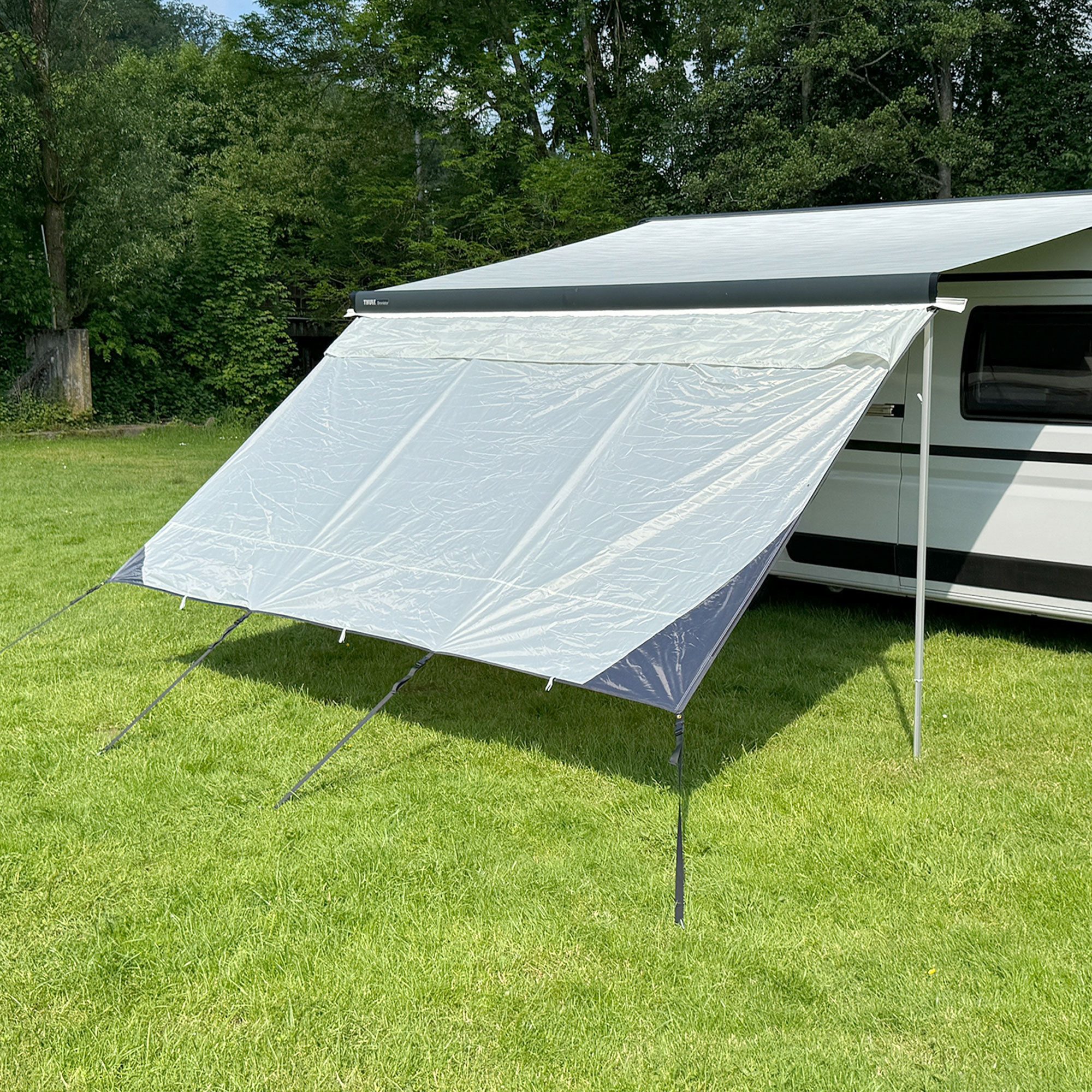 freizeitschmiede Markise Sunblocker Vorderwand für Markisen Sichtschutz Sonnenschutz 240x200
