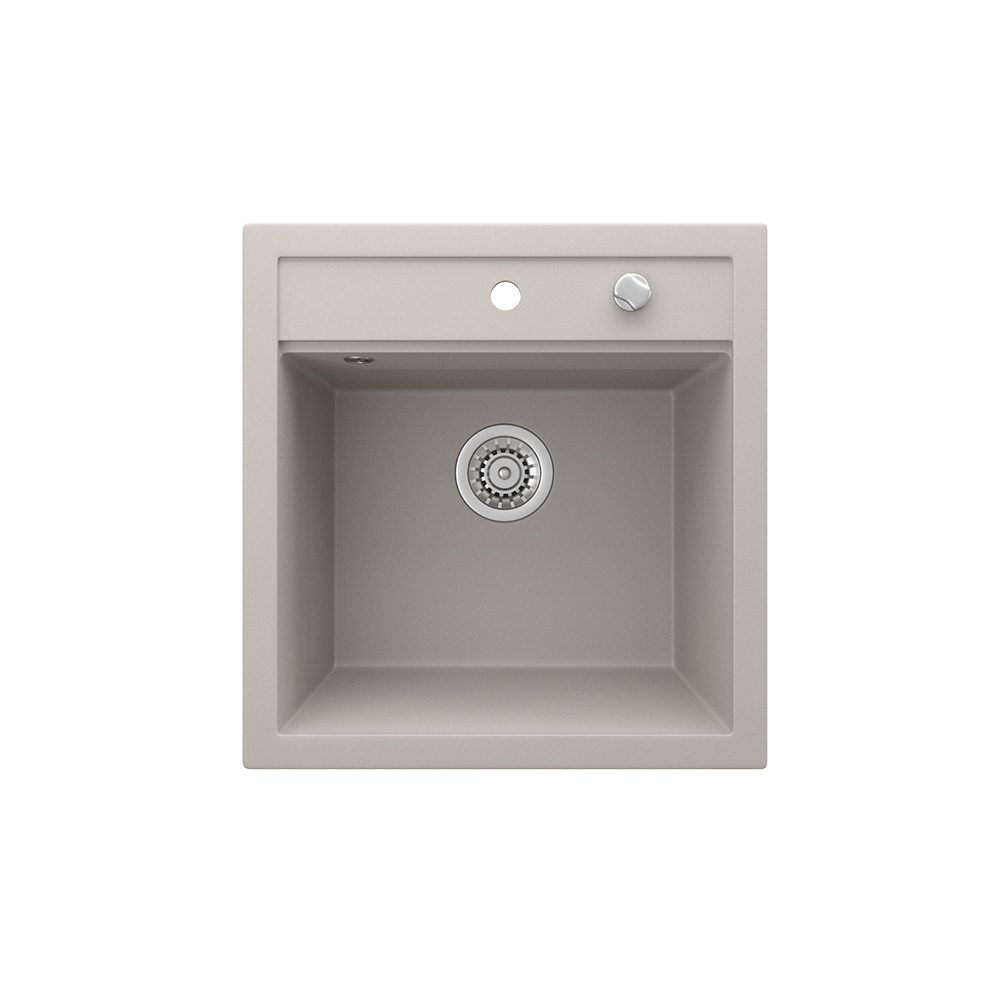 Bergstroem Granitspüle Tesa, Beige, 50 x 49 cm, Rechteckig, 49/51 cm, Resistent gegen chemische Substanzen