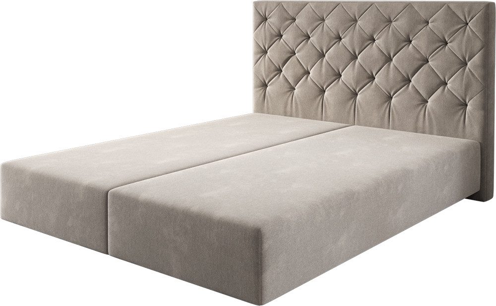 DELIFE Bettgestell Dream-Great, Mikrofaser Beige 160x200 günstig online kaufen