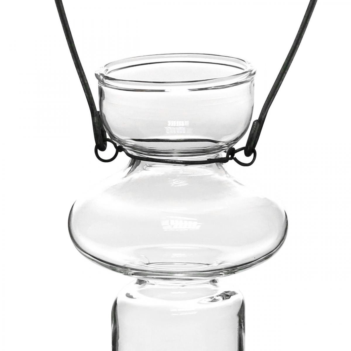 Florists Products Tischvase Mini Glasvasen Vintage Hängende Vase Glasdeko Drahtbügel 4er, 4 Stück