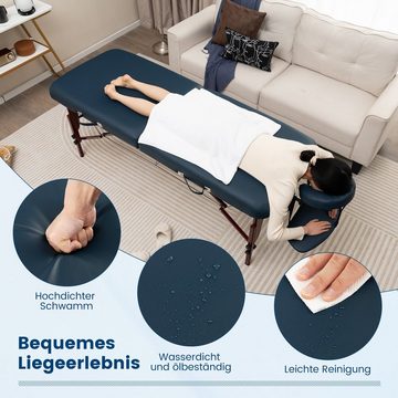 COSTWAY Massageliege, 9-stufig verstellbar, 210 x 70cm