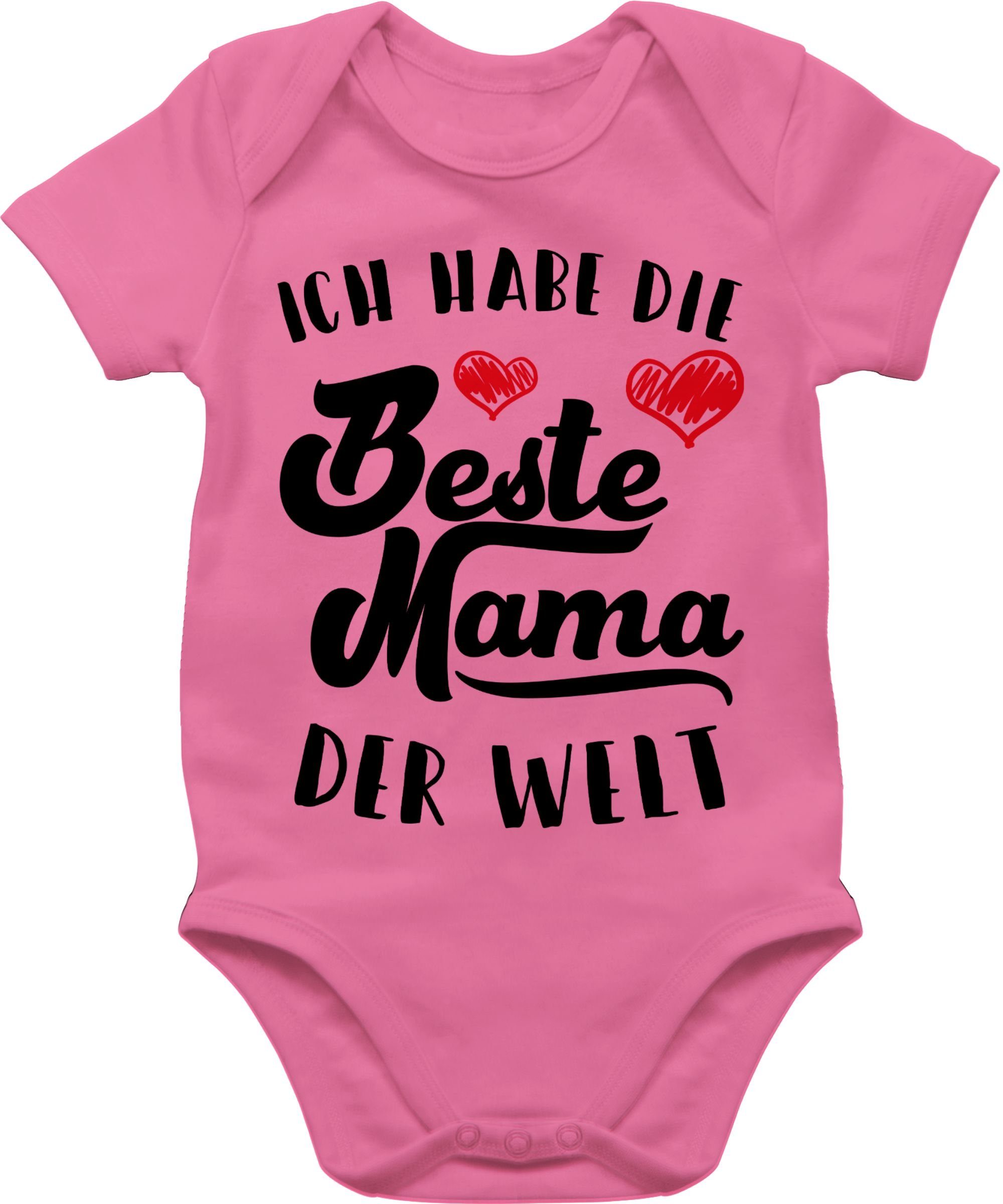 Shirtracer Shirtbody Ich habe die Beste Mama der Welt (1-tlg) Muttertagsgeschenk 2 Pink