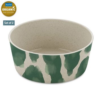 KOZIOL Müslischale Schale 890 ml 2er-Set CONNECT BOWL MONSTERA SPLASH, Kunststoff, (Set, 2-tlg), aus Kunststoff Campinggeschirr