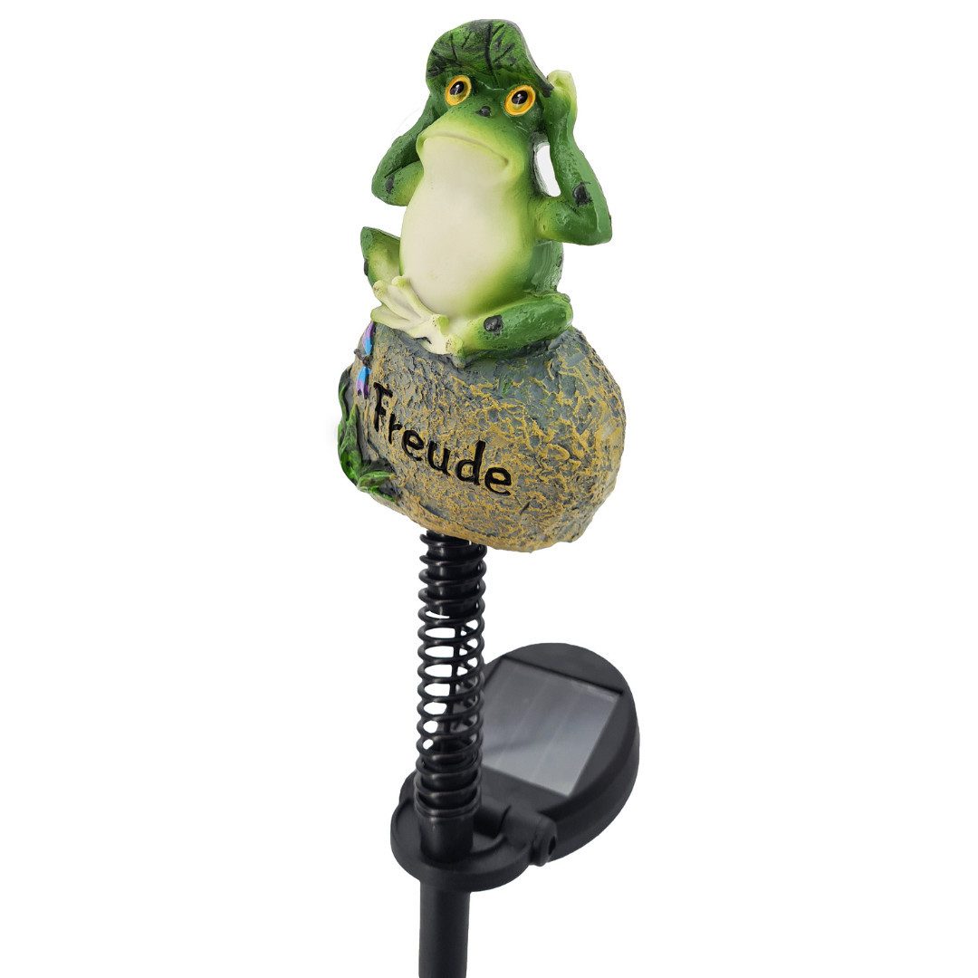 abc HOME LED Gartenleuchte Frösche, 2er Set, LEDs, Solarpanel, Lichtsensor