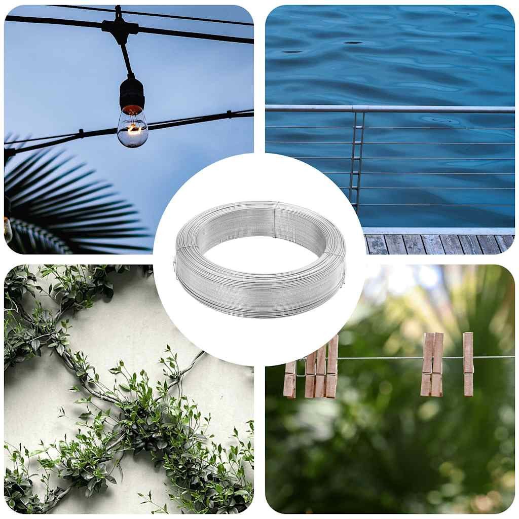 vidaXL Draht Zaun-Bindedraht 250 m 3,8 mm Stahl, (1St)