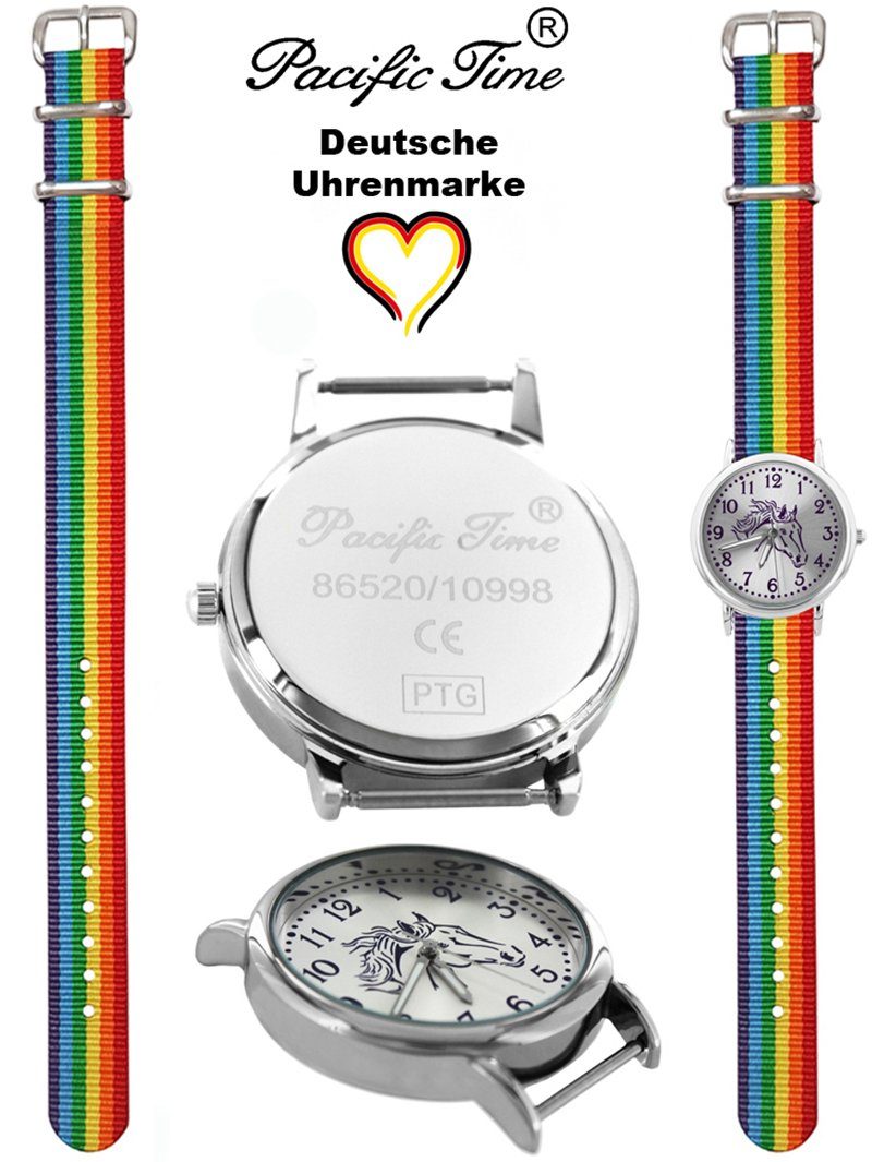 Pacific Time Quarzuhr Kinder Armbanduhr Pferd violett Wechselarmband, Mix und Match Design - Gratis Versand – Bild 2 von 5