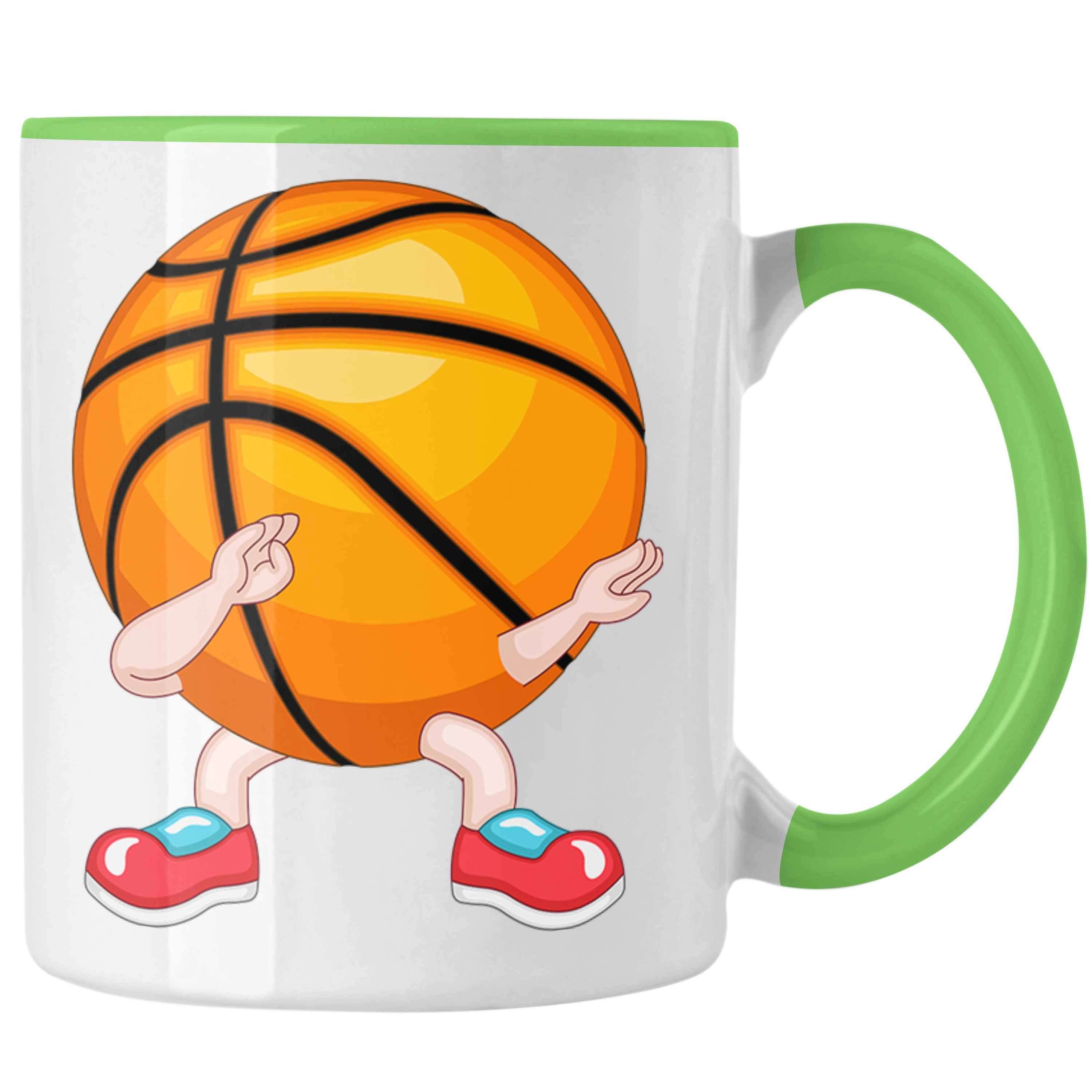 Trendation Tasse Lustige Basketball Tasse Geschenk für Basketball Spieler Coach Trainer Grün